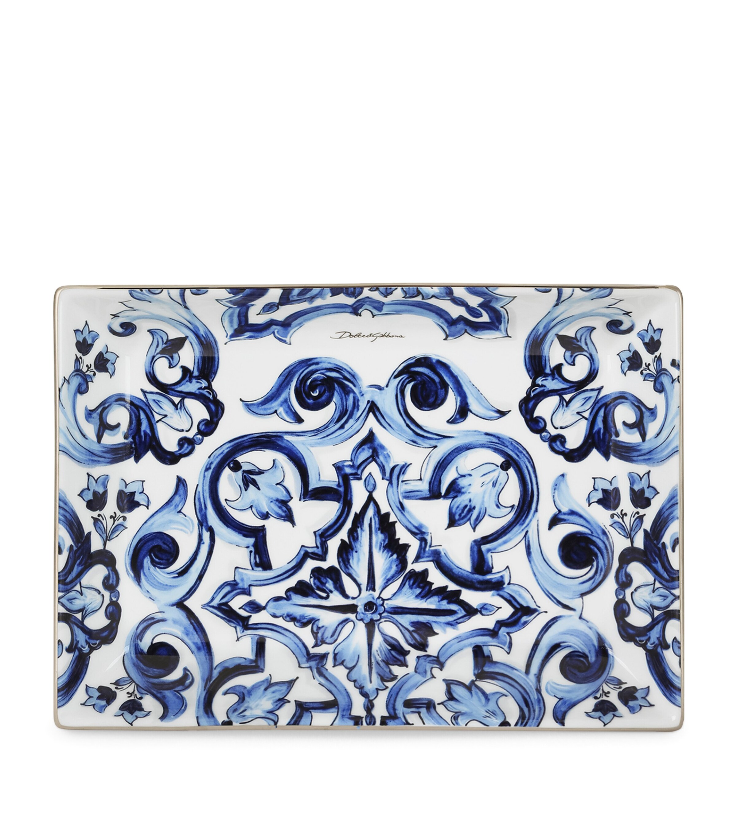 Dolce&Gabbana Casa Porcelain Blu Mediterraneo Trinket Tray Stella Blu Med Image 3