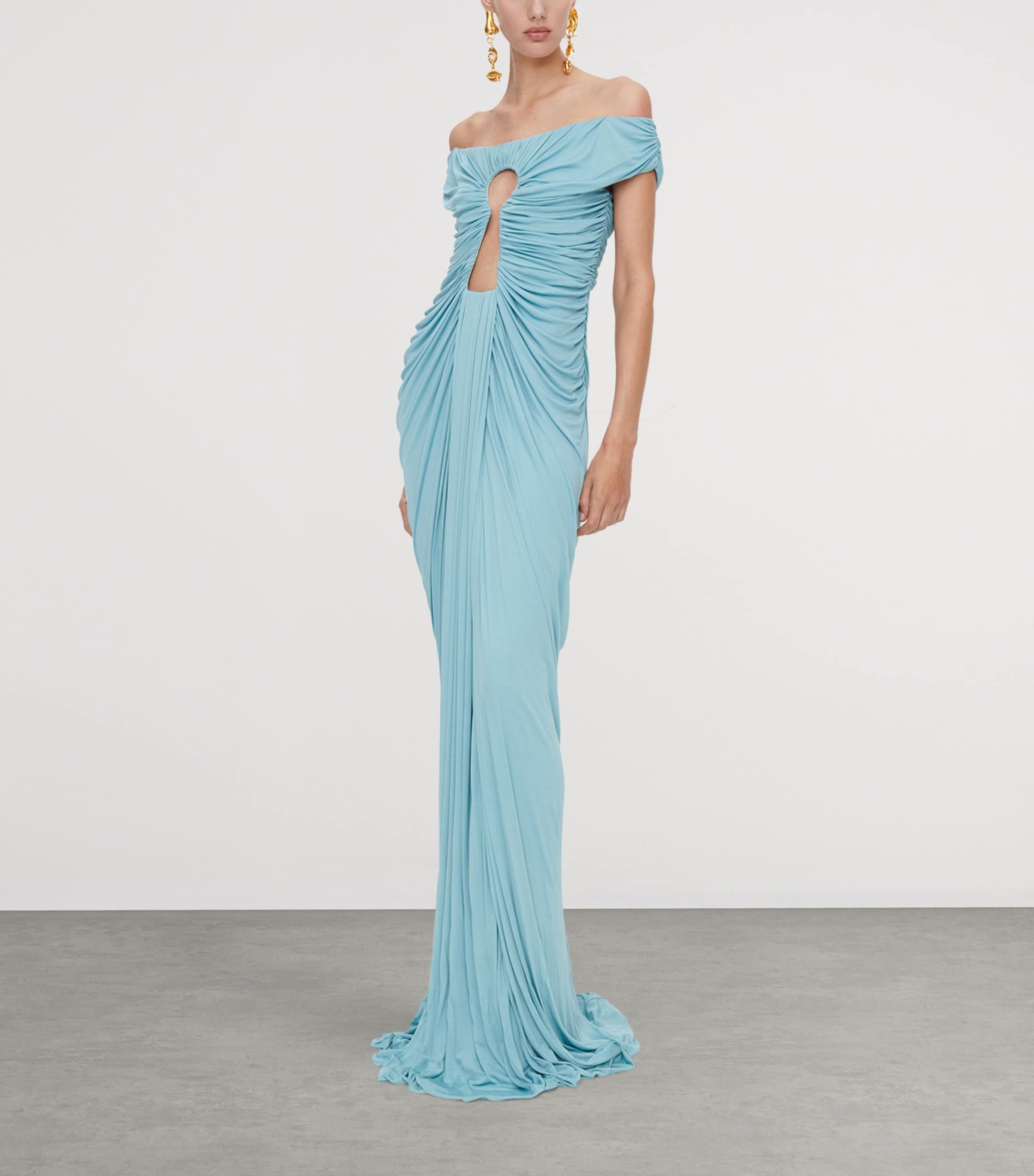 Keyhole Cut-Out Gown 702 LIGHT BLUE Image 2