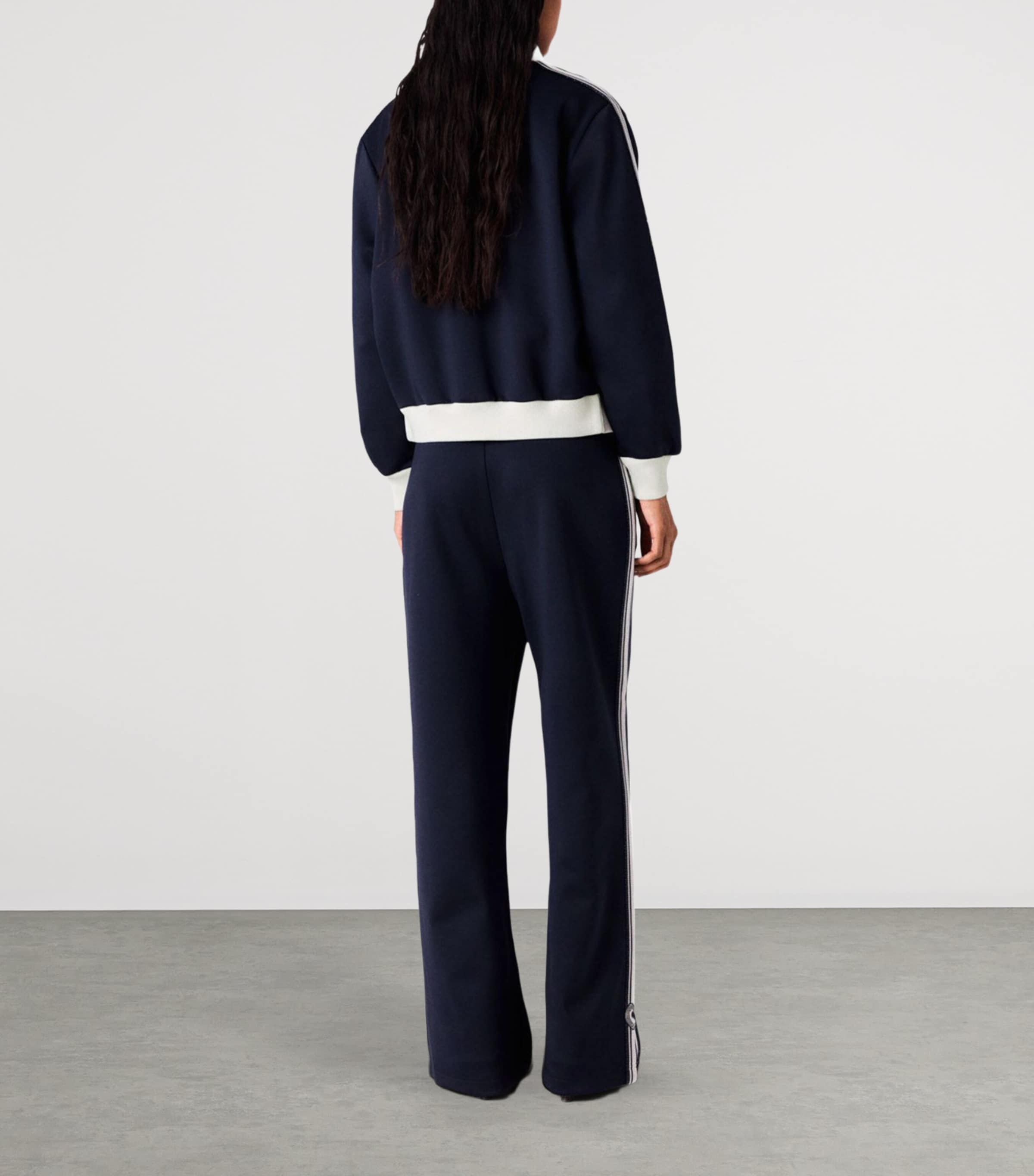 Maje Womens Zip-Up Sweatshirt Navy Image 4