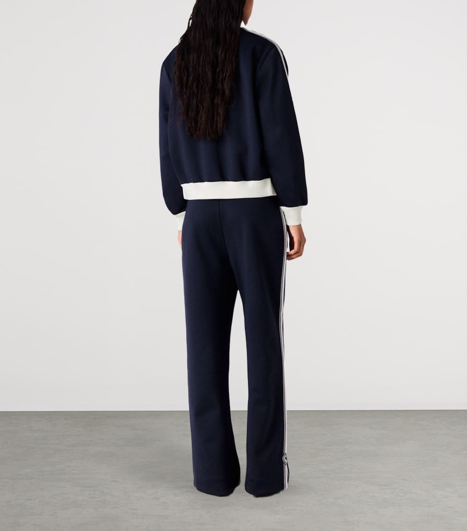 Maje Womens Zip-Up Sweatshirt Navy Image 4