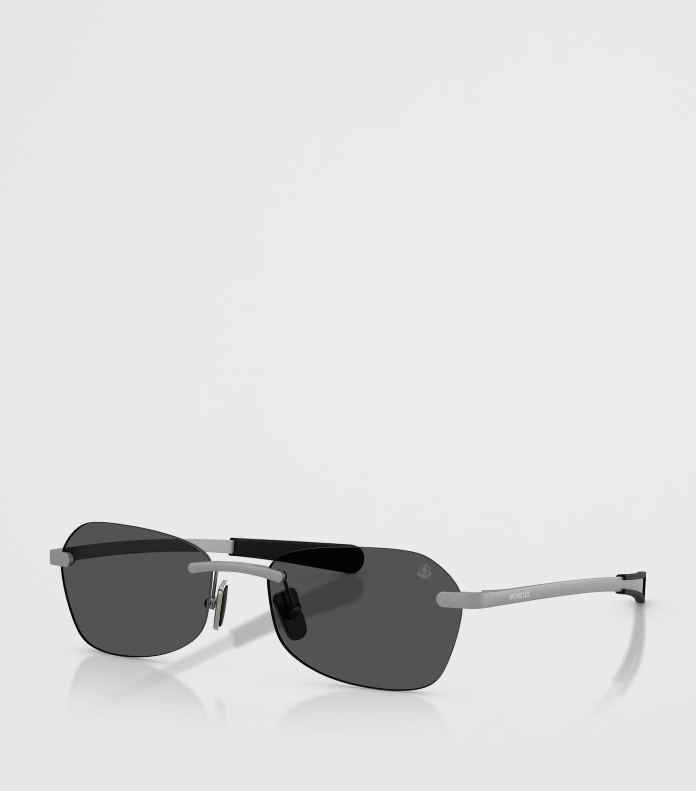 Moncler Orris Irregular Rectangle Sunglasses Grey Image 2