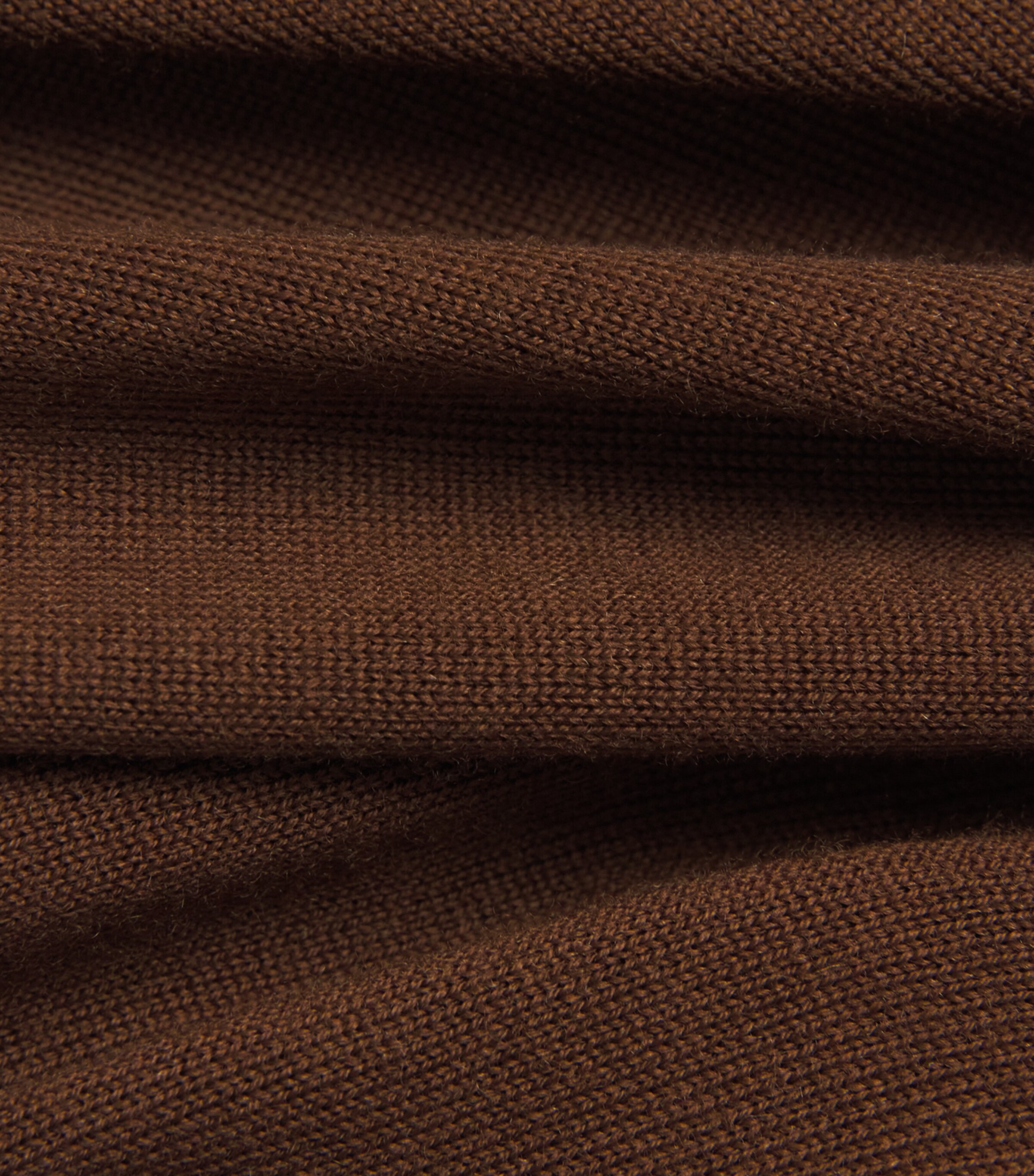 Brett Johnson Mens Virgin Wool Long-Sleeve Polo Shirt Chestnut Image 6