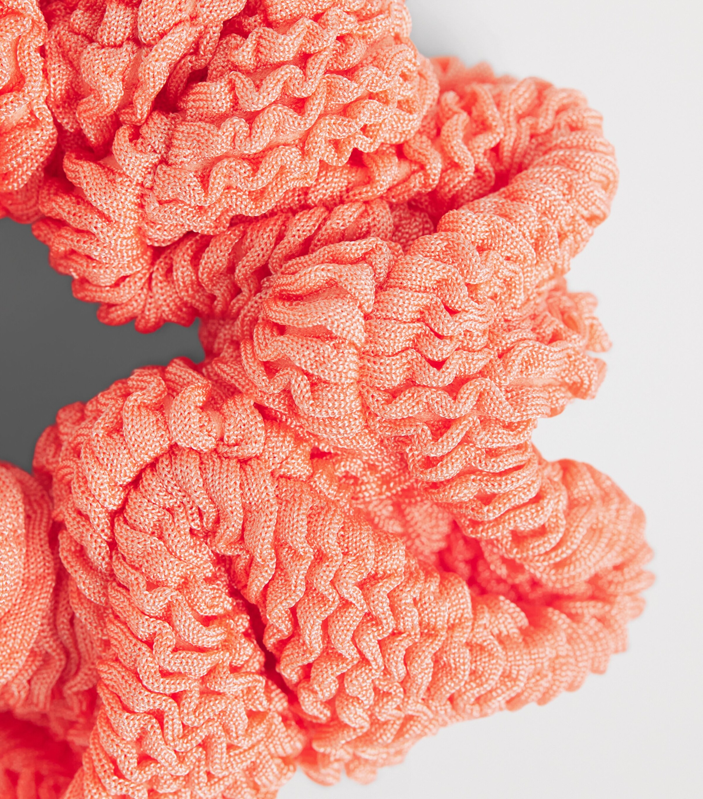 Hunza G Crinkle Scrunchie Metallic Coral Image 3
