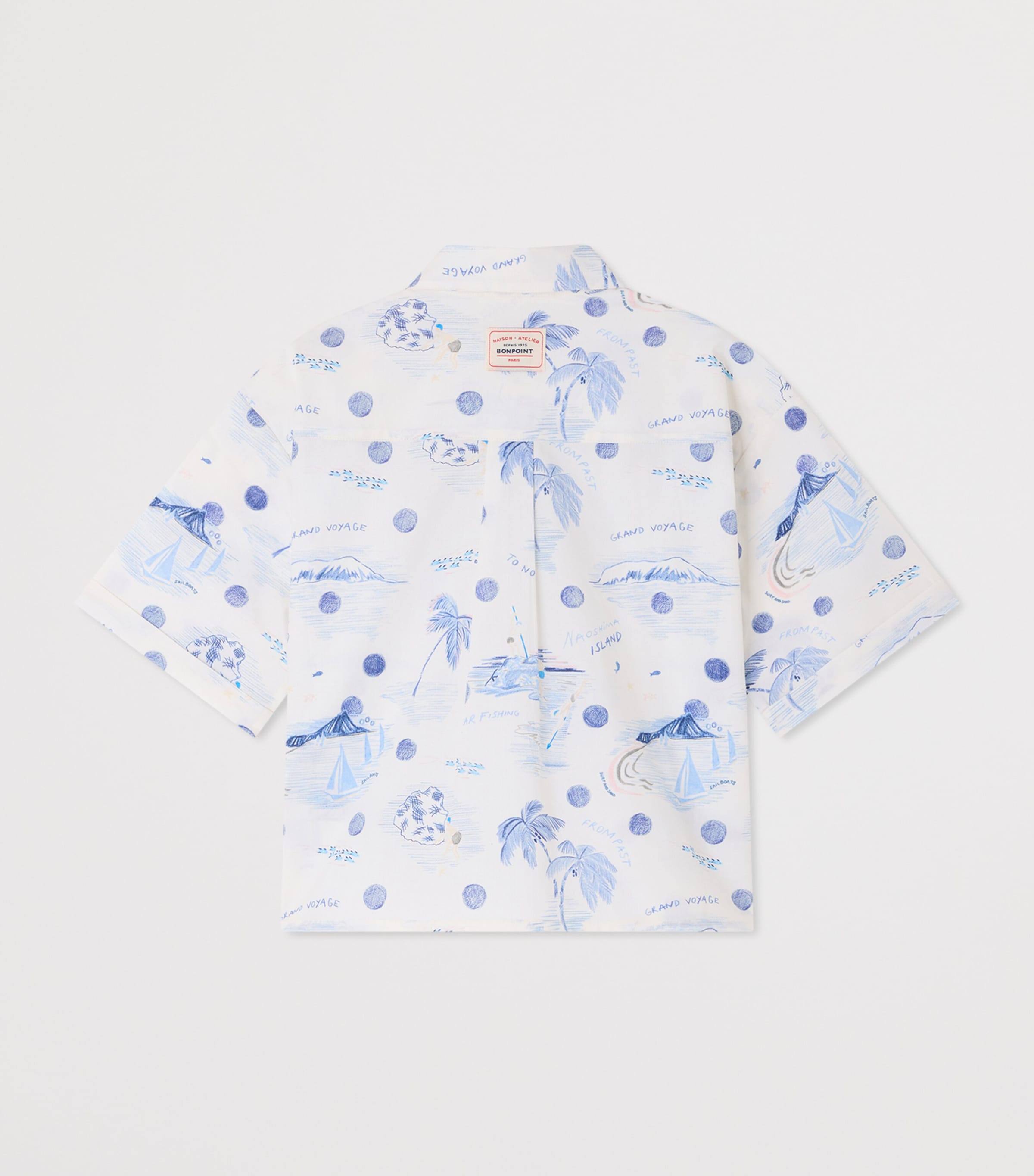 Bonpoint Printed Shirt (10-14 Years) Imp Bleu Image 2