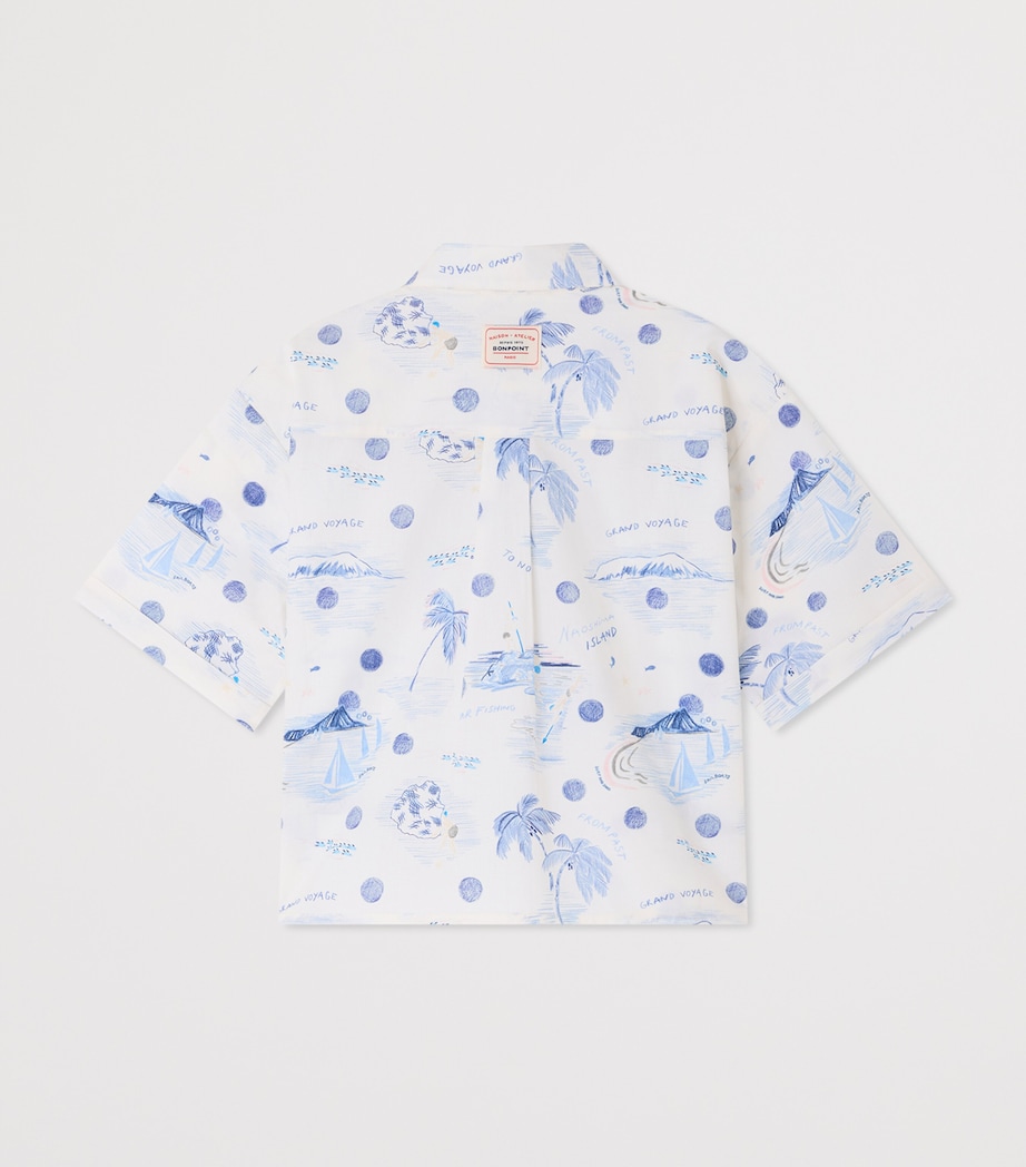 Bonpoint Printed Shirt (10-14 Years) Imp Bleu Image 2