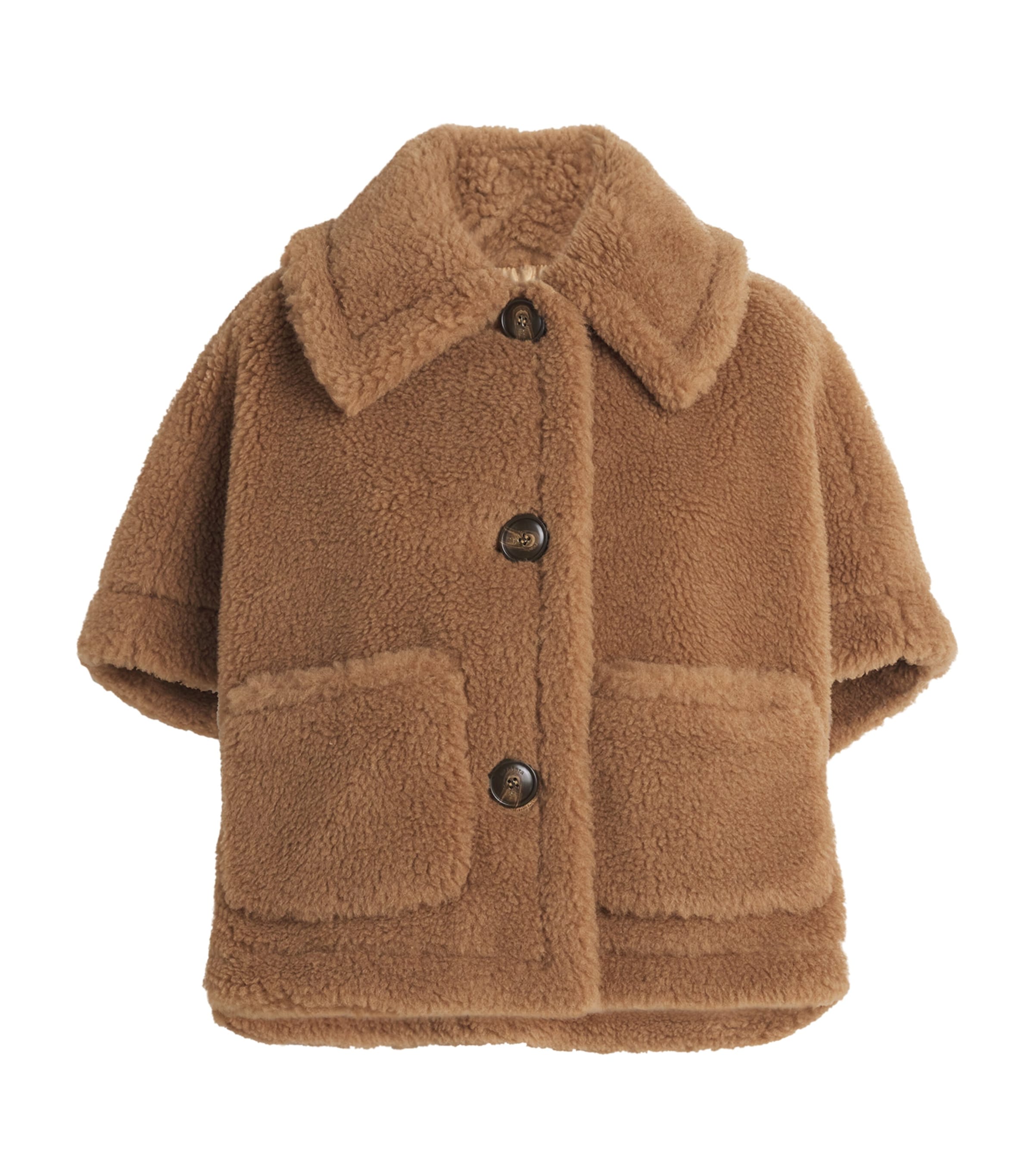 Max Mara Short-sleeved Casual Jacket In Beige