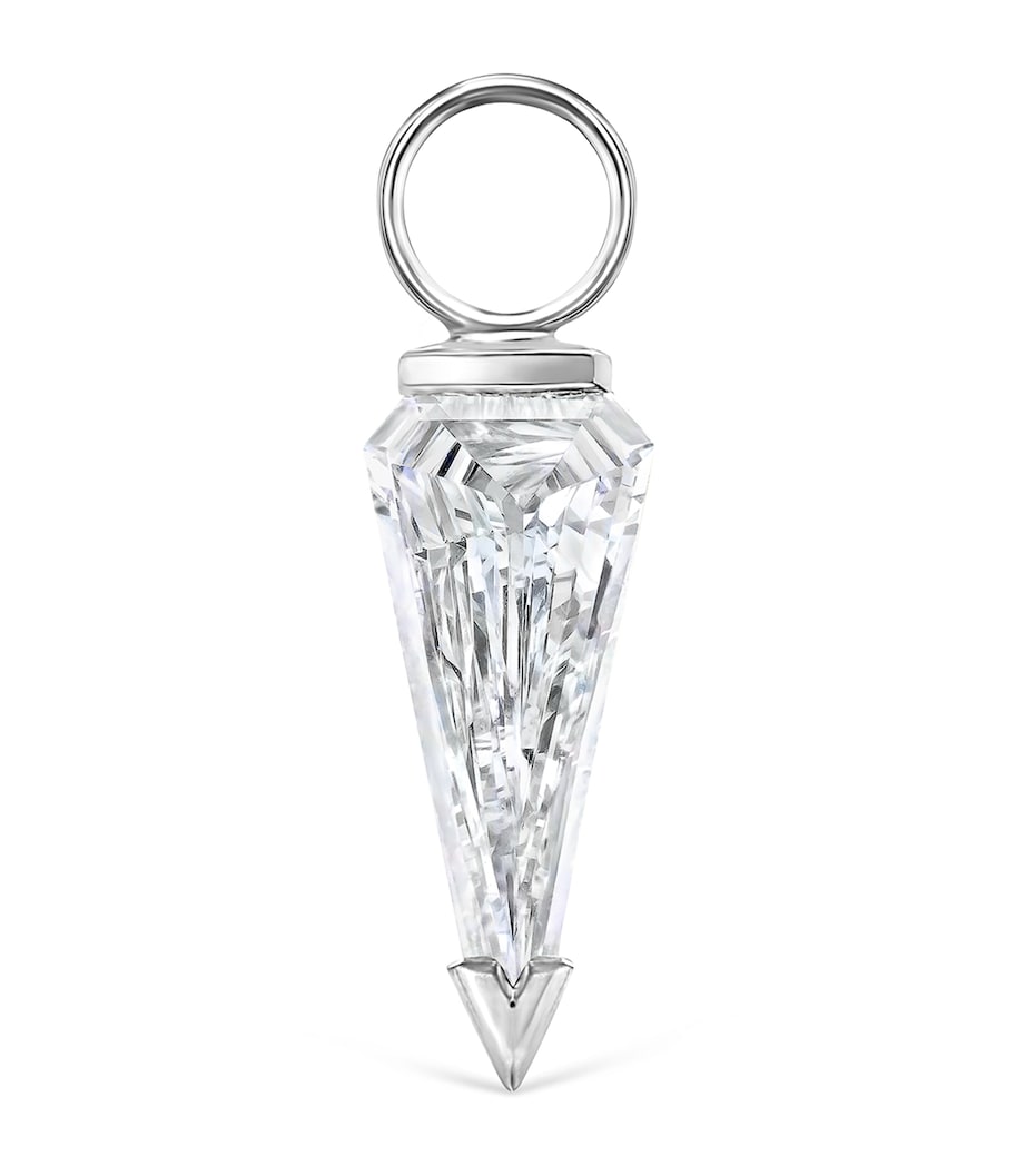 White Gold Silhouette Diamond Charm (8mm) WHITE GOLD Image 1