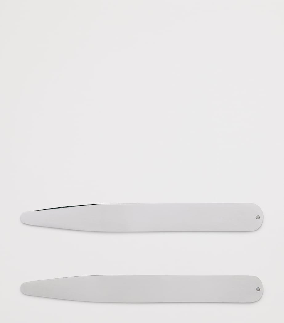 Rhodium-Plated Classy Collar Stays RHODIUM Image 3