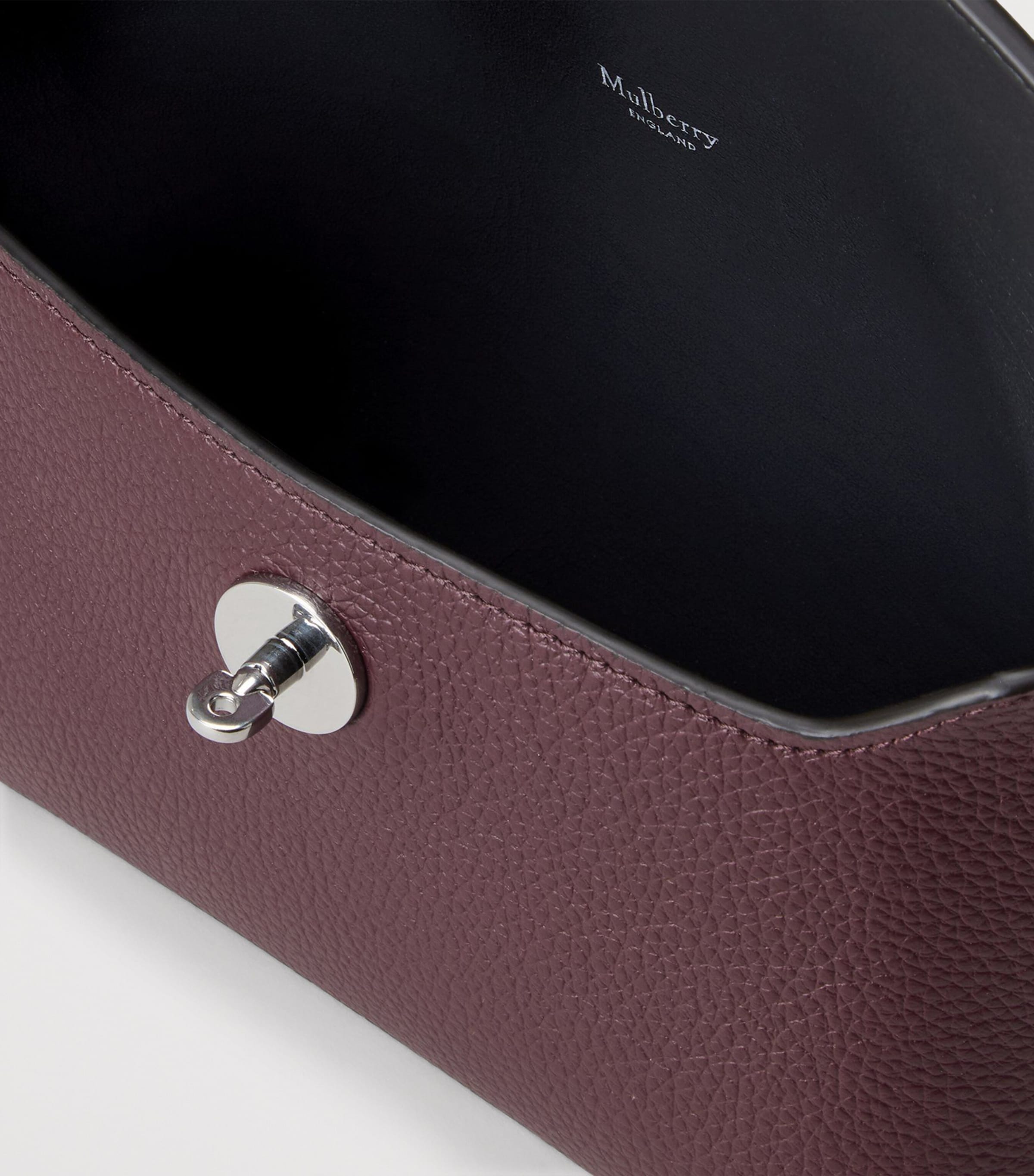 Mulberry Leather Darley Cosmetics Pouch Black Cherry Image 4