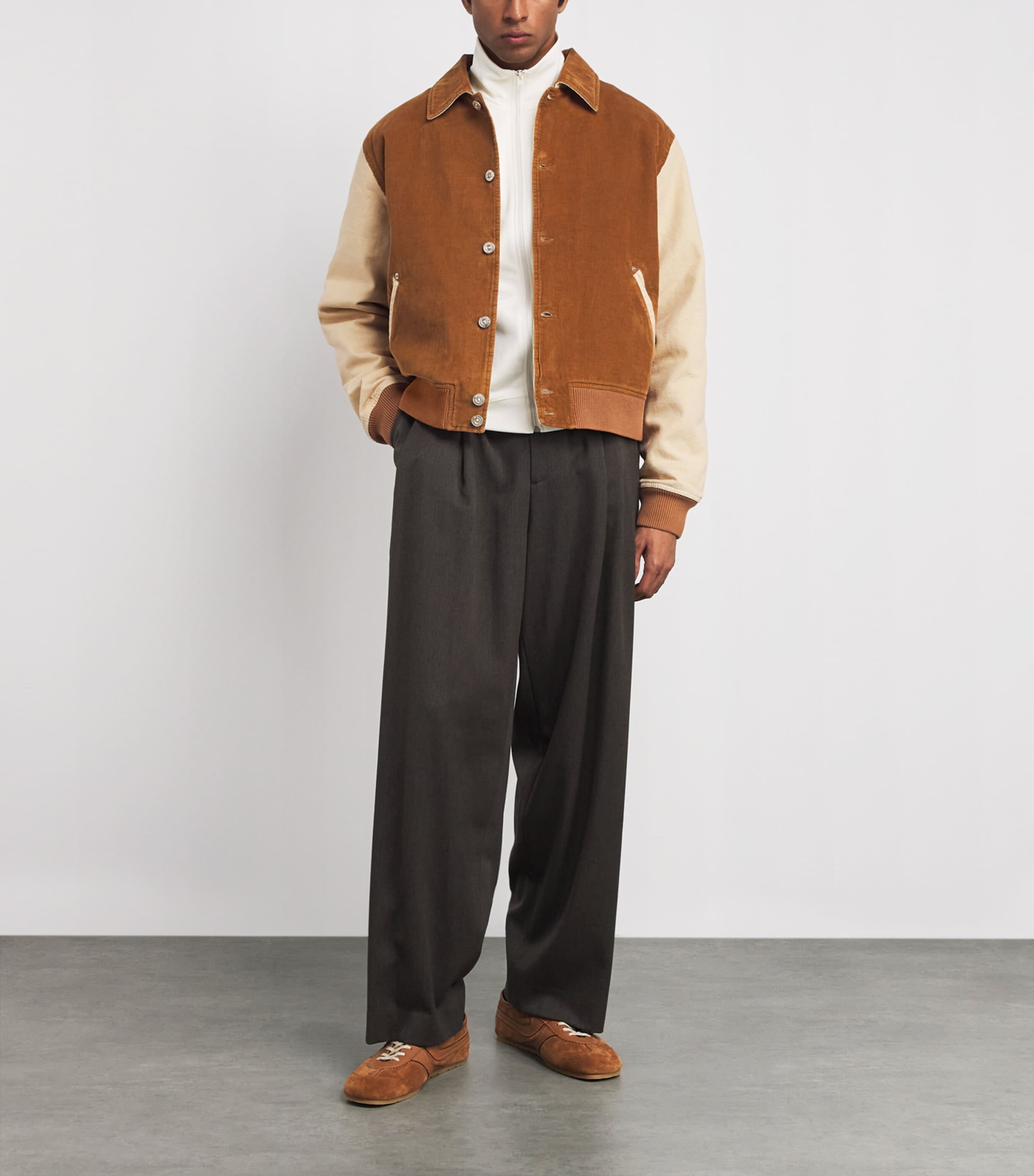 Homecoming Varsity Jacket BROWN / SAND Image 2