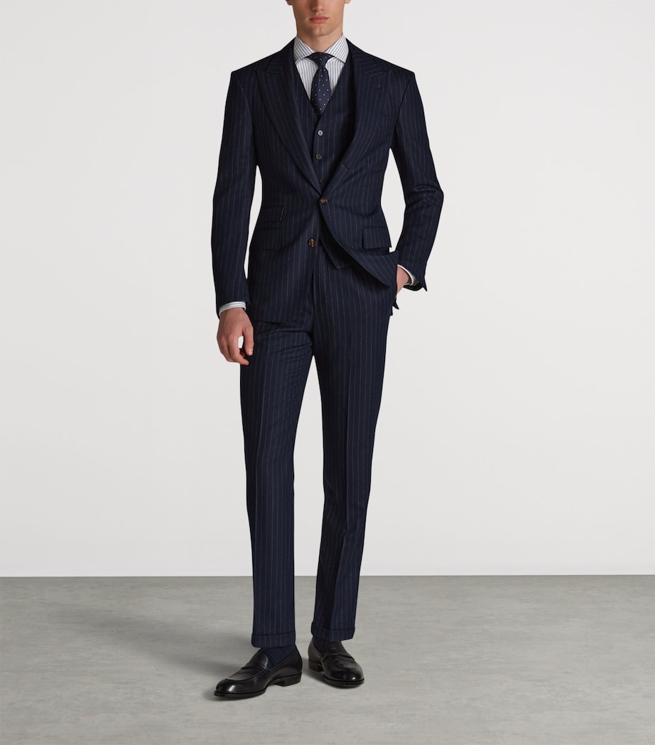 Merino Wool Chalkstripe Bourdon Blazer 416HOUSE NAVY Image 2