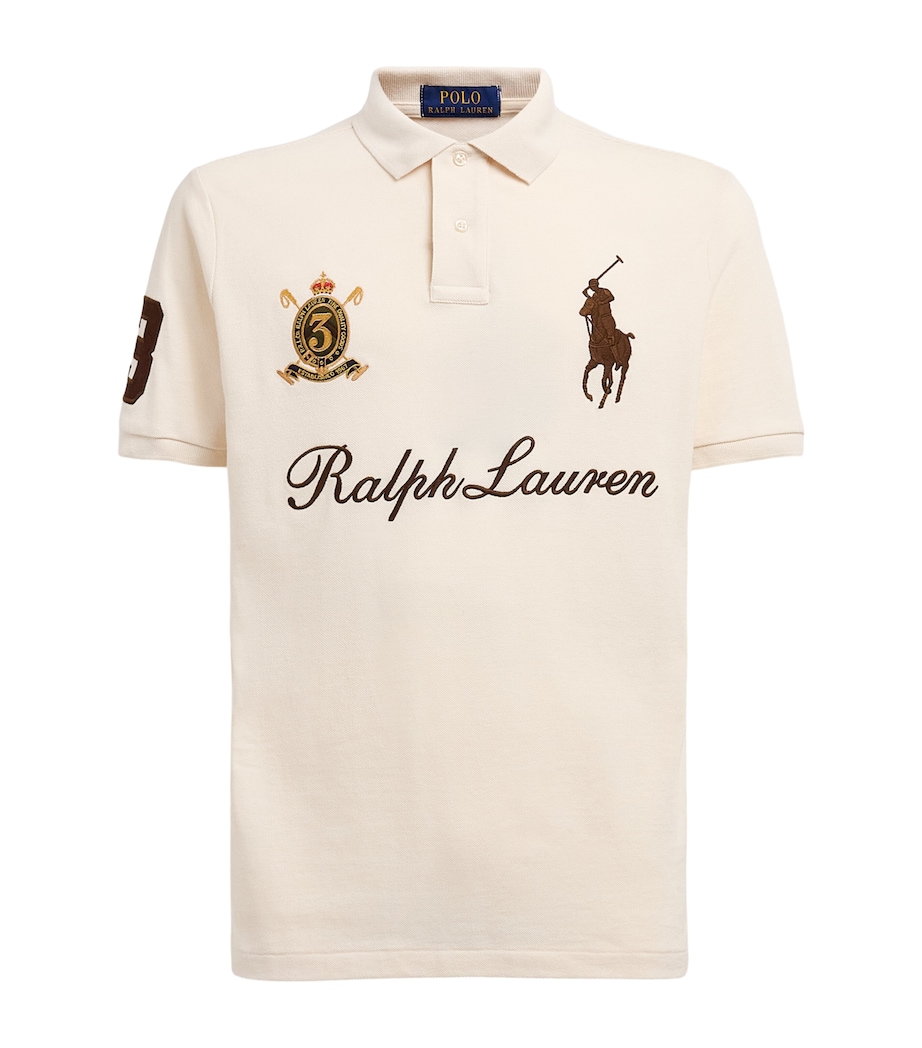 Polo Ralph Lauren Mens Cotton Big Polo Pony Polo Shirt Guide Cream Image 1