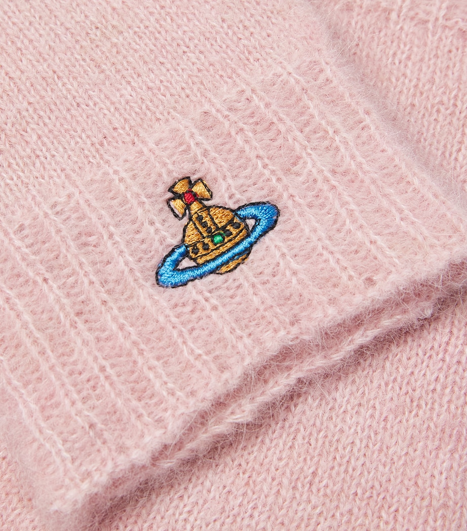 Wool-Blend Fluffy Gloves G401 PINK Image 2