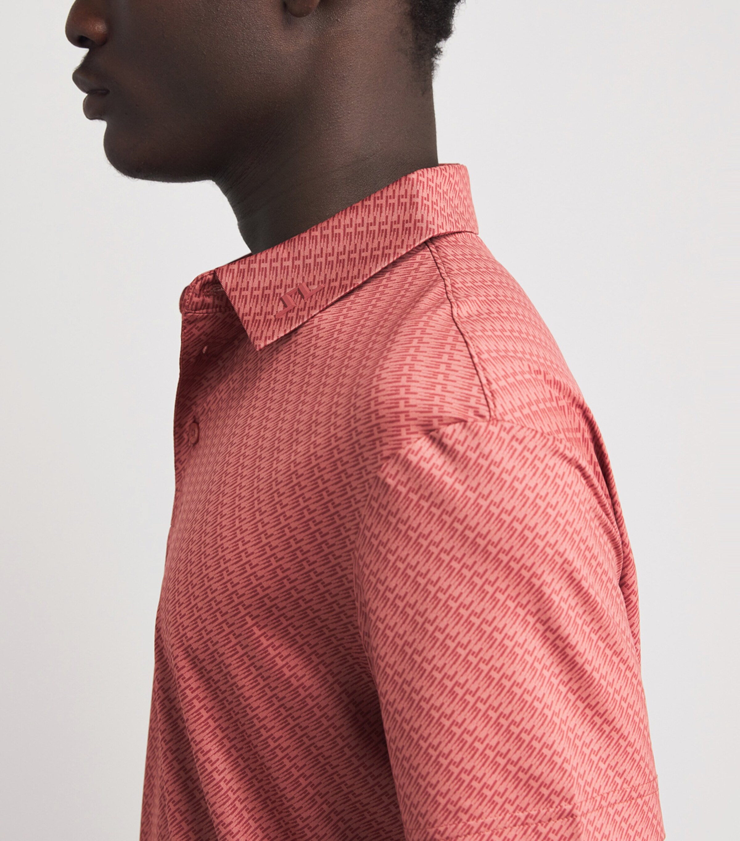 J Lindeberg Mens Tod Print Polo Shirt Flight Bridge Image 3