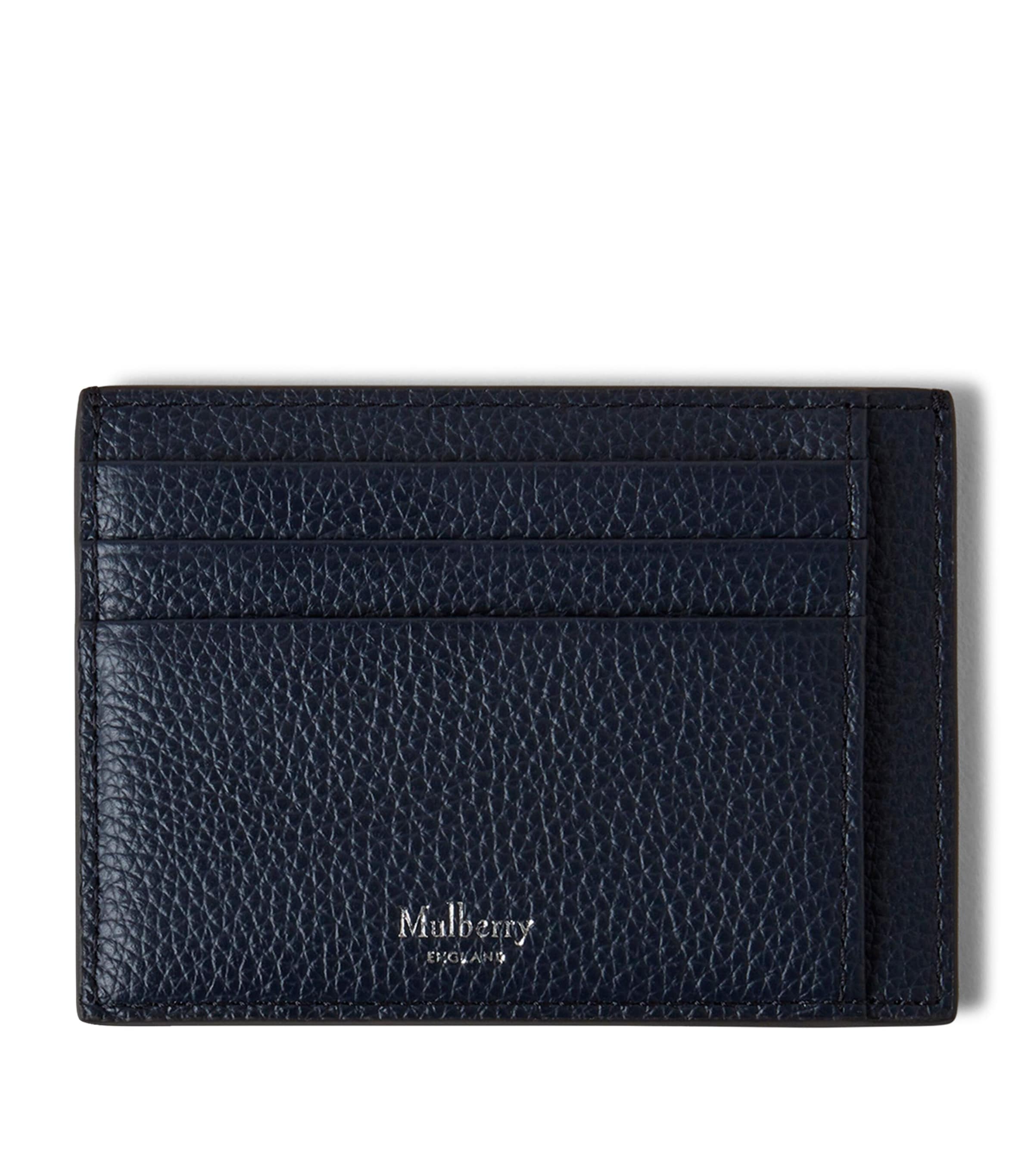 Mulberry Leather Heritage Logo Card Holder In Neutral