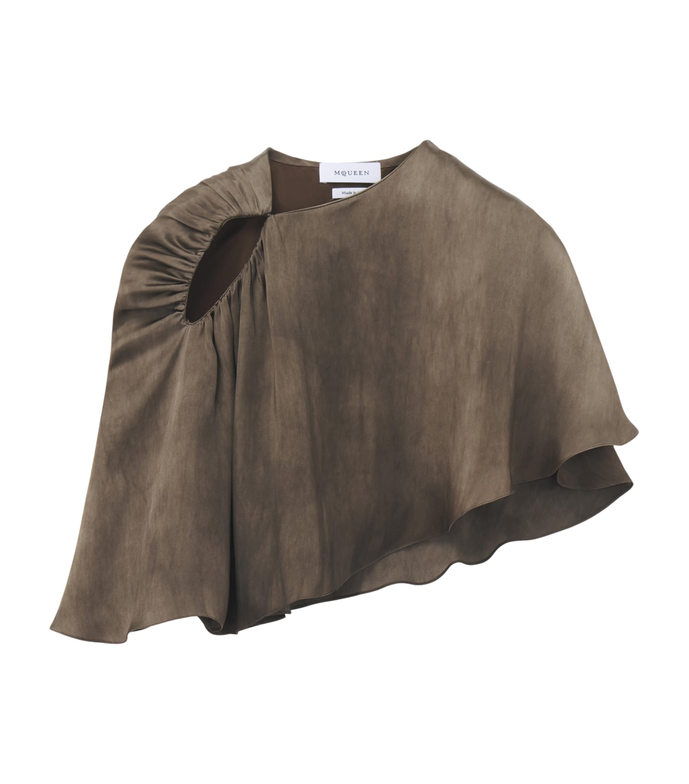 McQueen Womens Asymmetric Cape Top Image 1