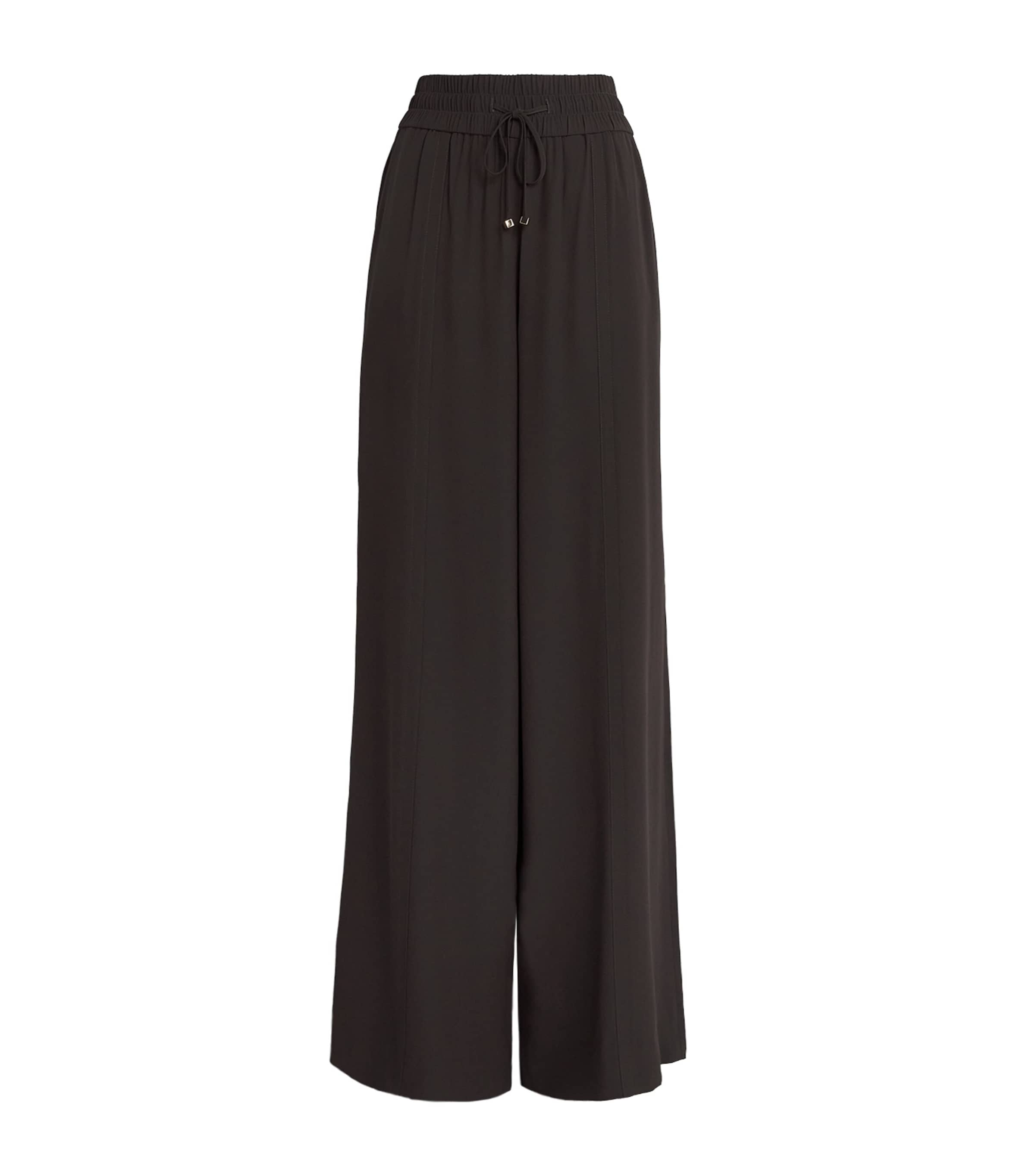Crepe Dee Wide-Leg Trousers COCOA Image 1