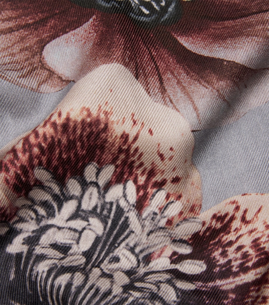 Colombo Womens Cashmere-Silk Floral Print Scarf Multi Image 3