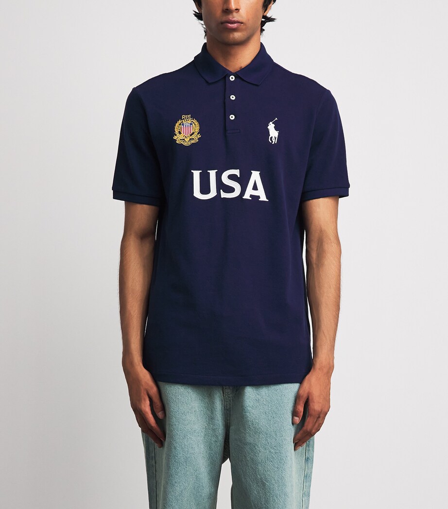 Polo Ralph Lauren Mens Cotton USA Polo Shirt Newport Image 4
