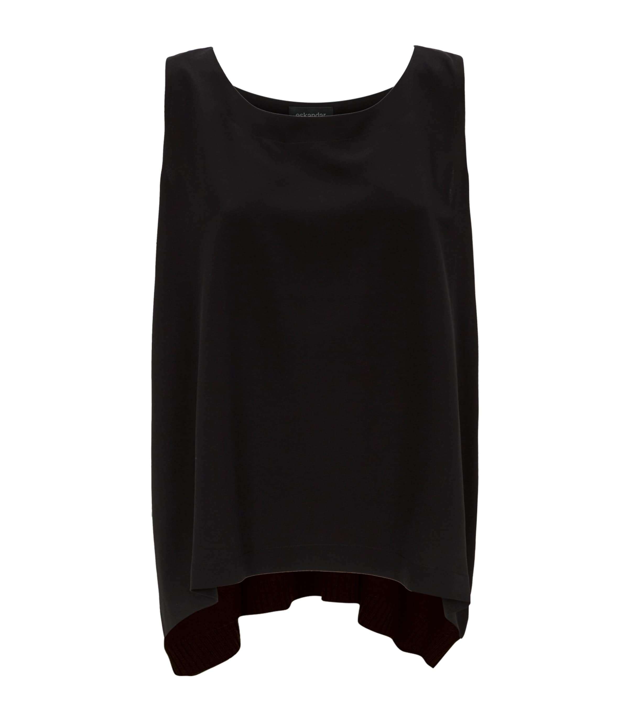 Silk Shell Top BLACK Image 2