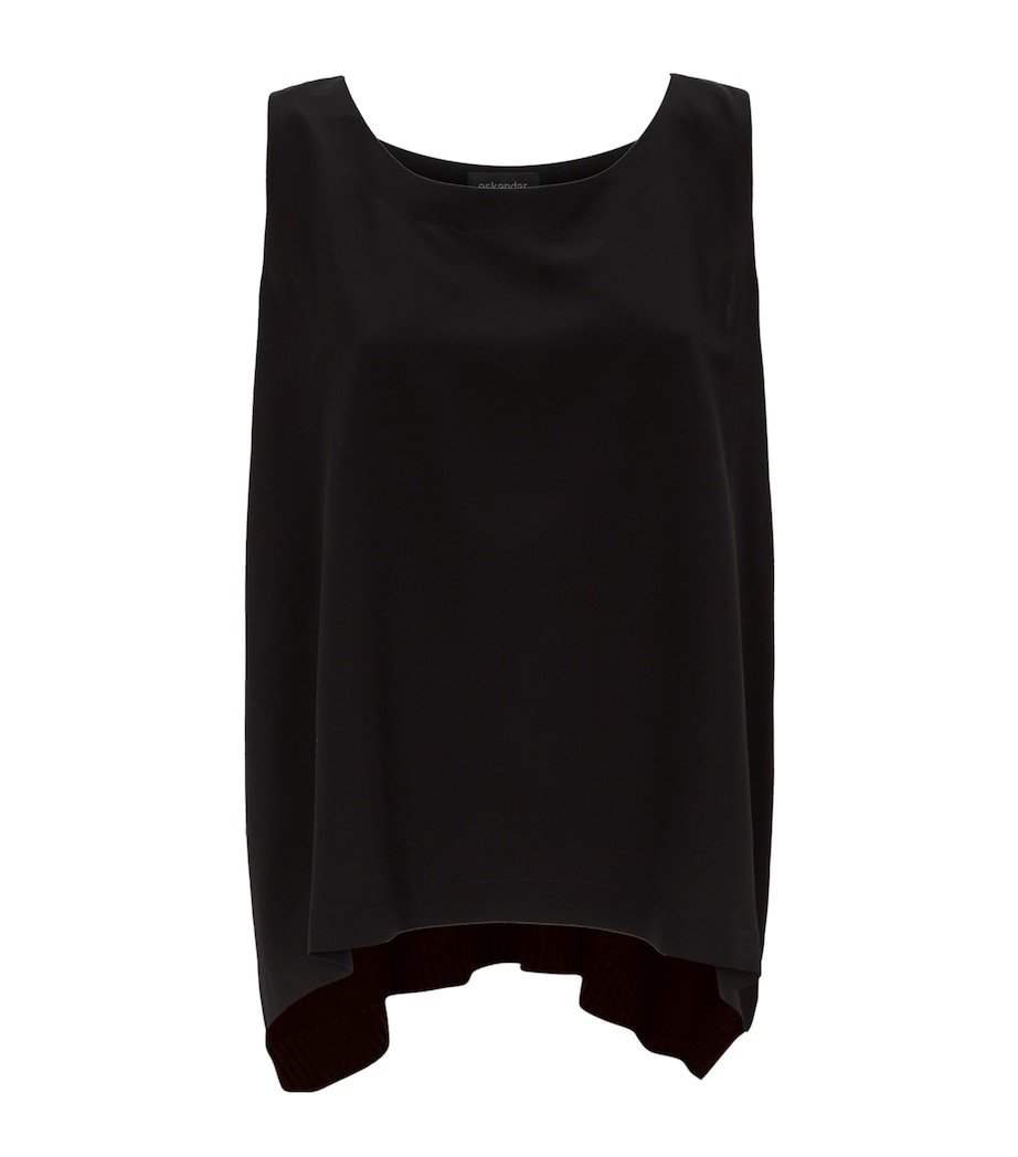 Silk Shell Top BLACK Image 2