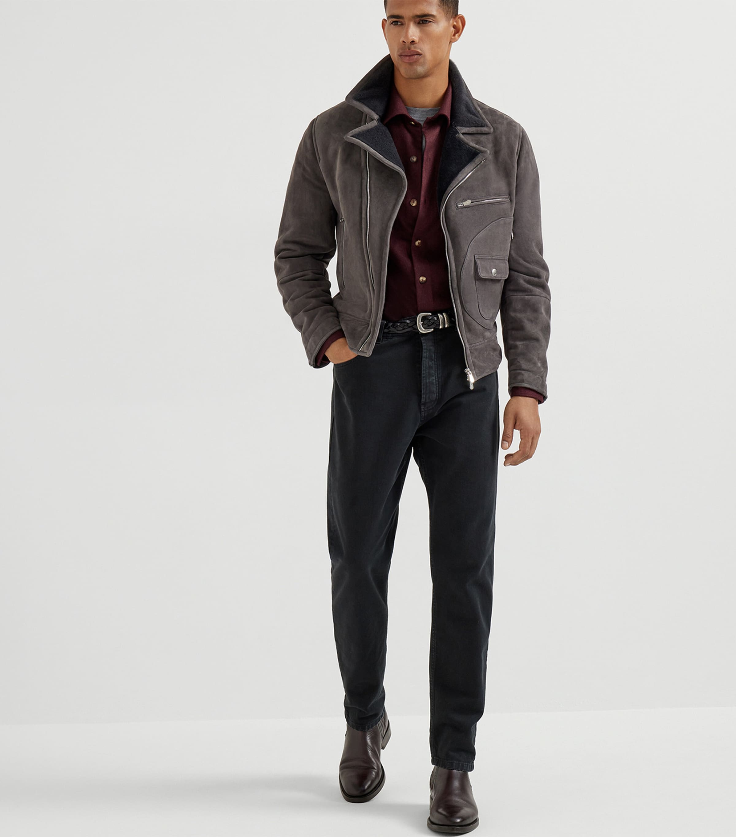 Virgin Wool Flannel Shirt C544 Image 4