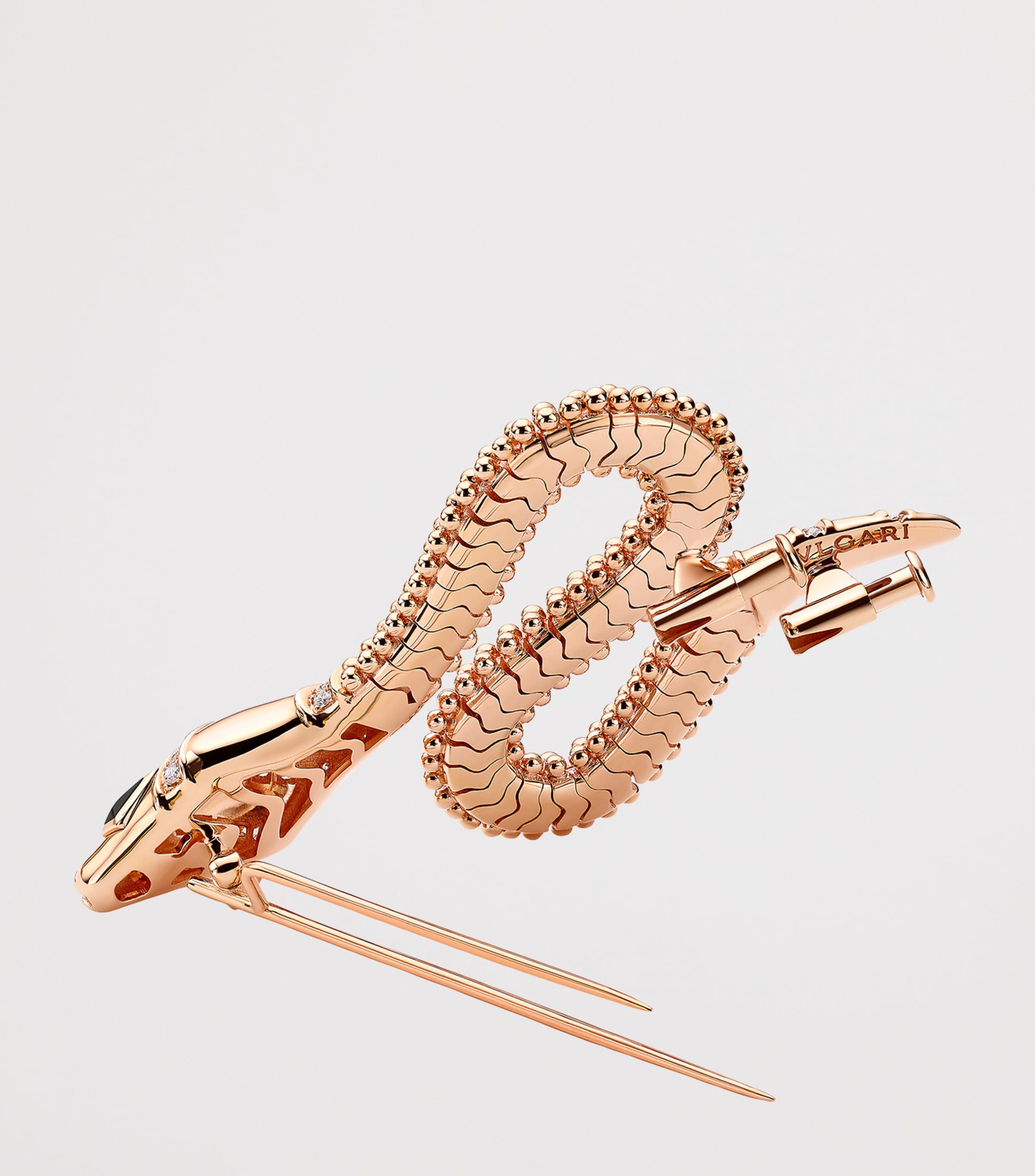 Rose Gold And Diamond Serpenti Brooch PINK GOLD Image 3