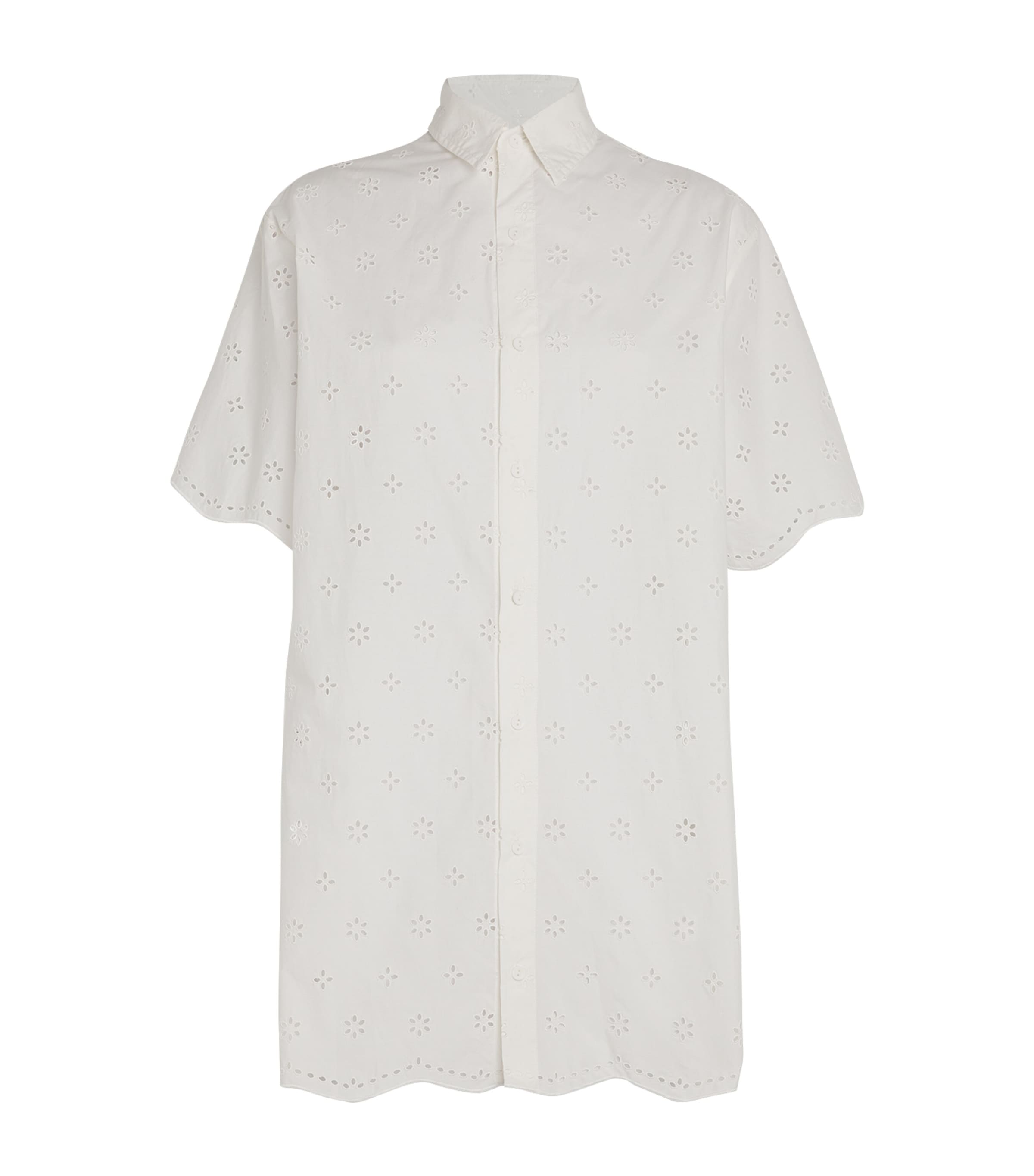 MATTEAU ORGANIC COTTON BRODERIE SHIRT DRESS 