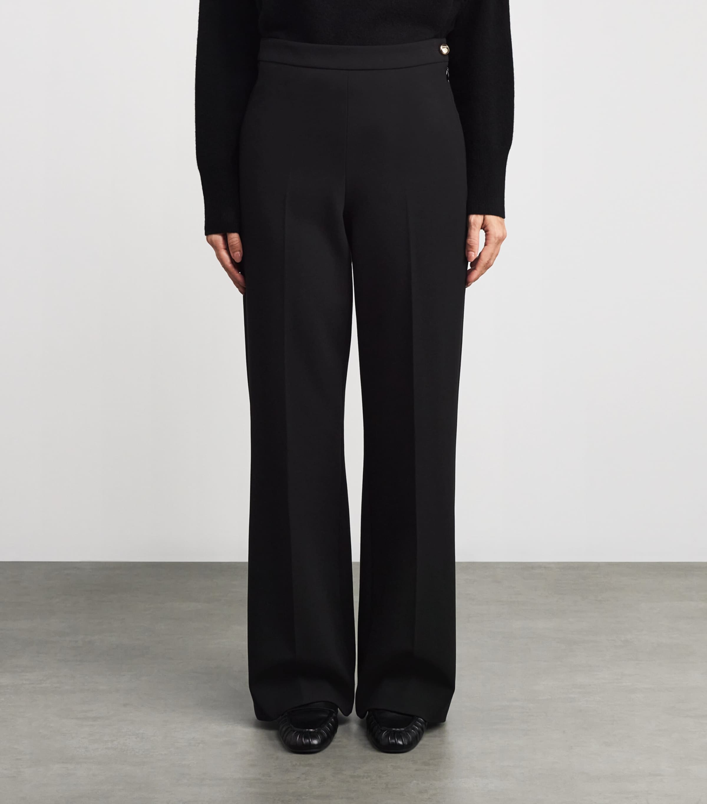 Flared Trousers BLACK Image 3