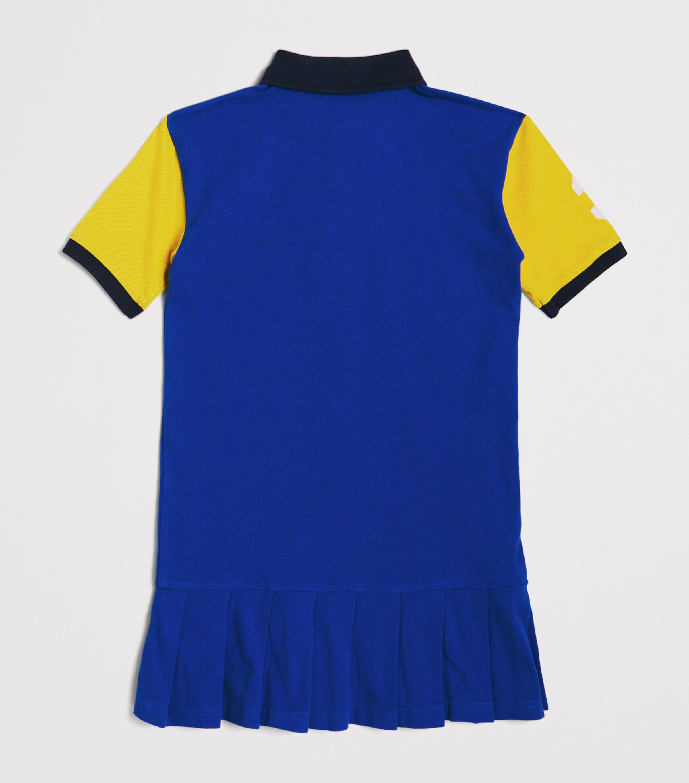 Cotton Stripe Polo Dress (2-6 Years) BLUE Image 2