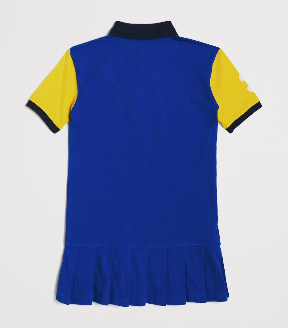 Cotton Stripe Polo Dress (2-6 Years) BLUE Image 2