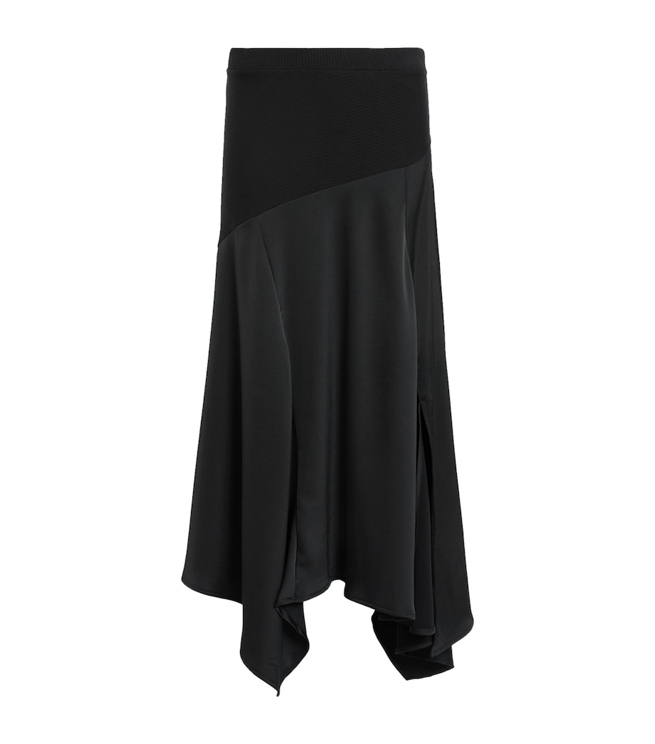 Satin Pia Midi Skirt BLACK Image 1