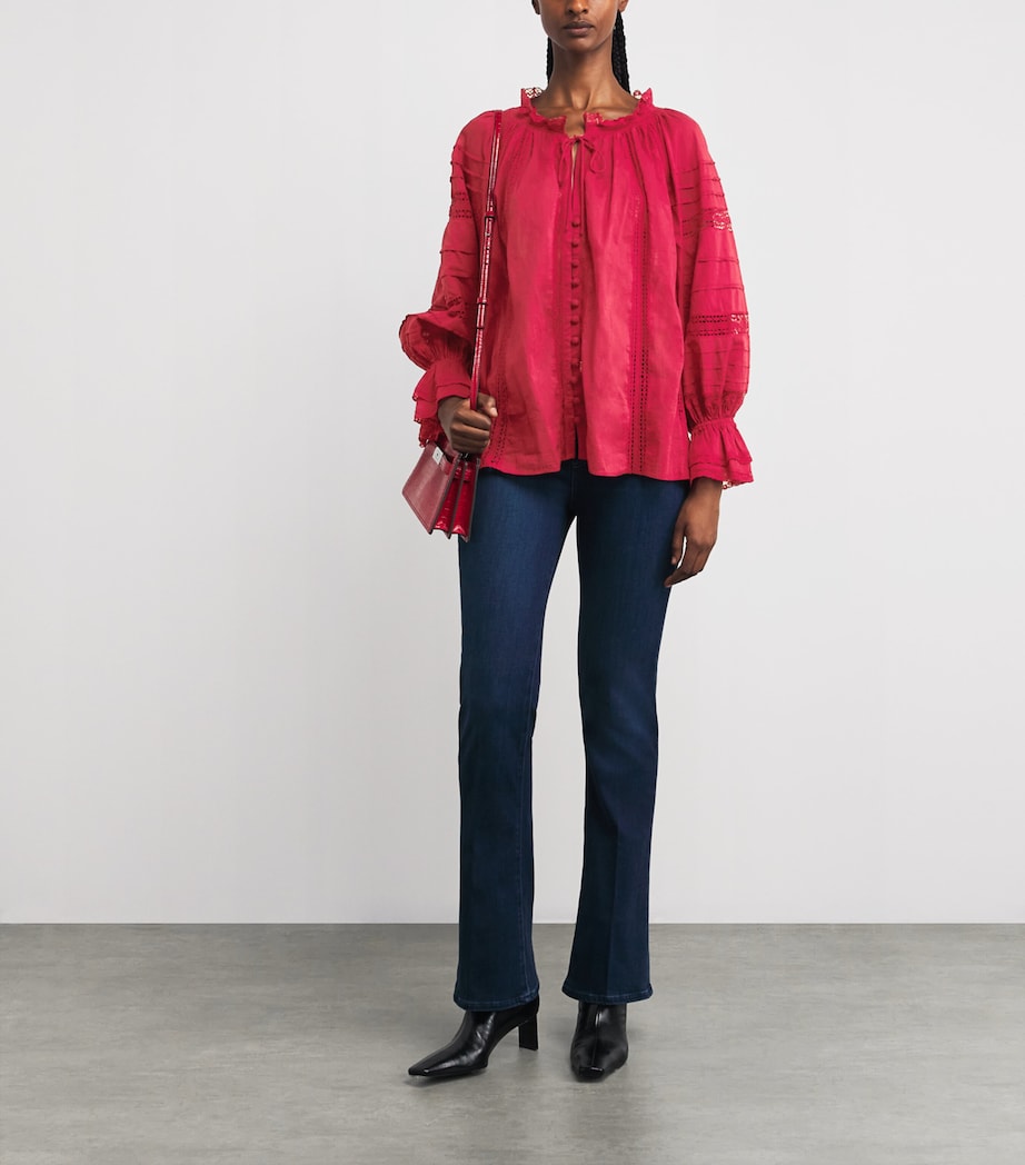 Cotton Voile Josephine Blouse L626 DARK CHERRY Image 2