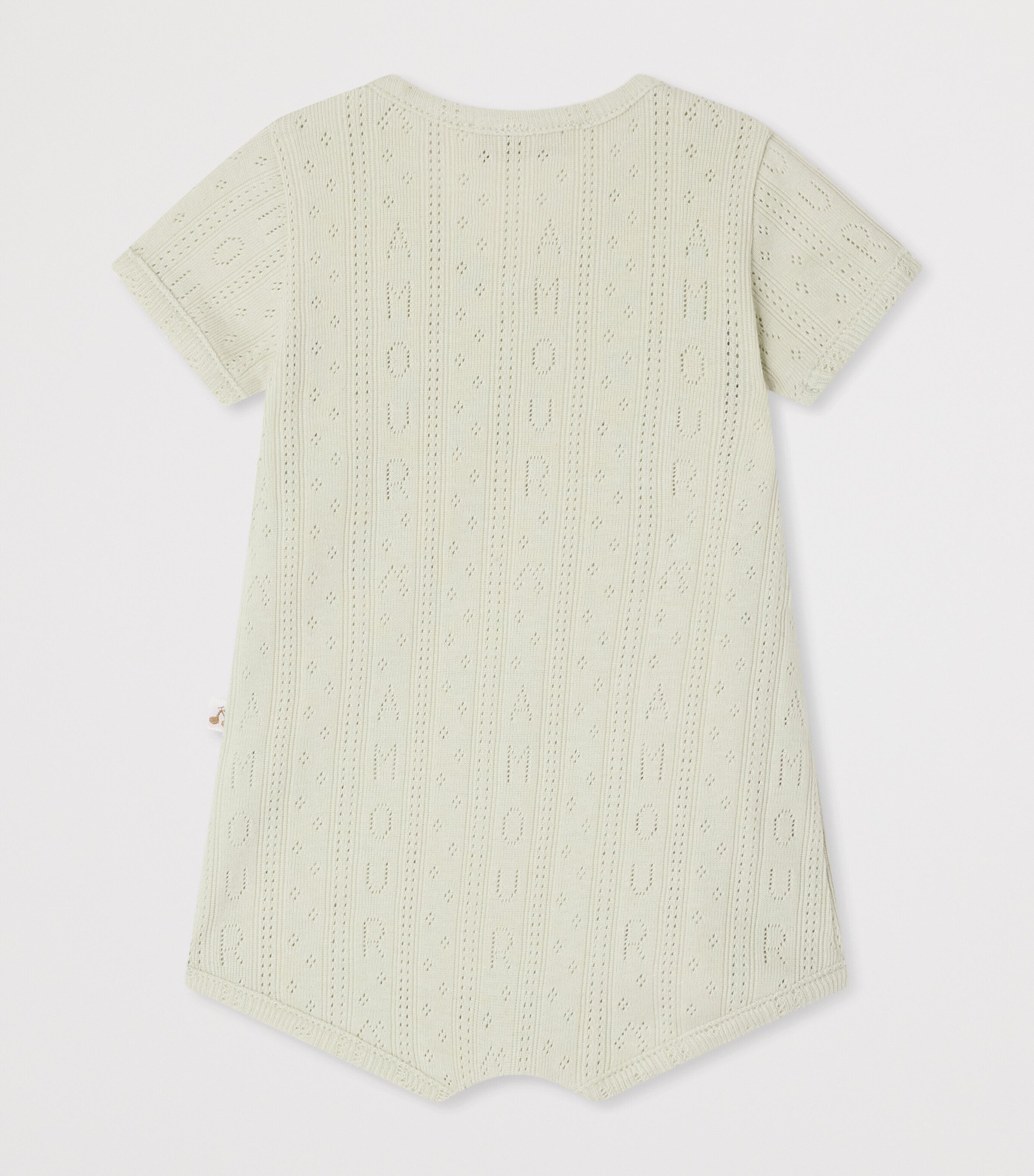 Bonpoint Cotton V-Neck Bodysuit (1-18 Months) Vert Celadon Image 2