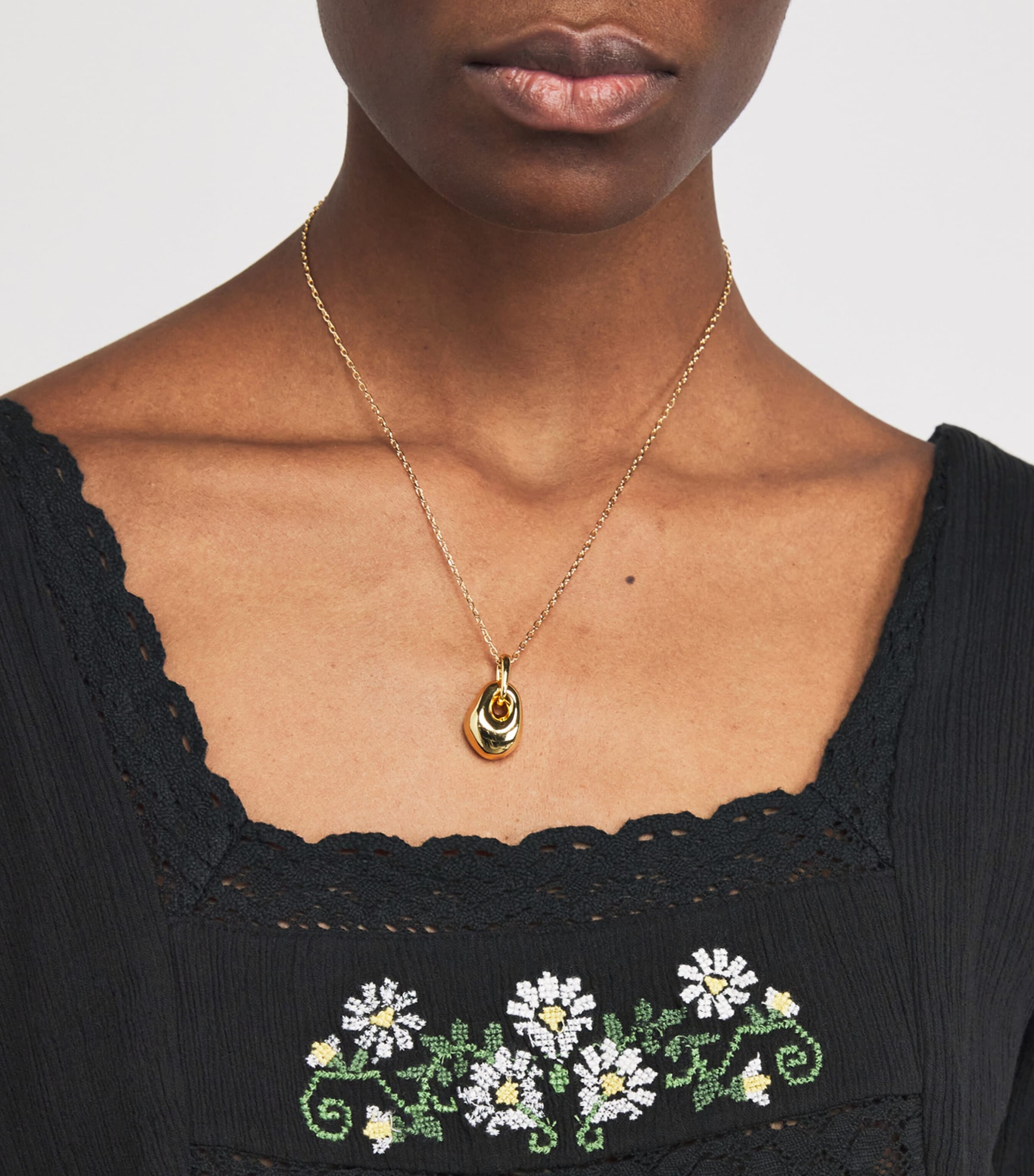 Cotton Philippa Midi Dress LILIA EMB BLACK Image 4