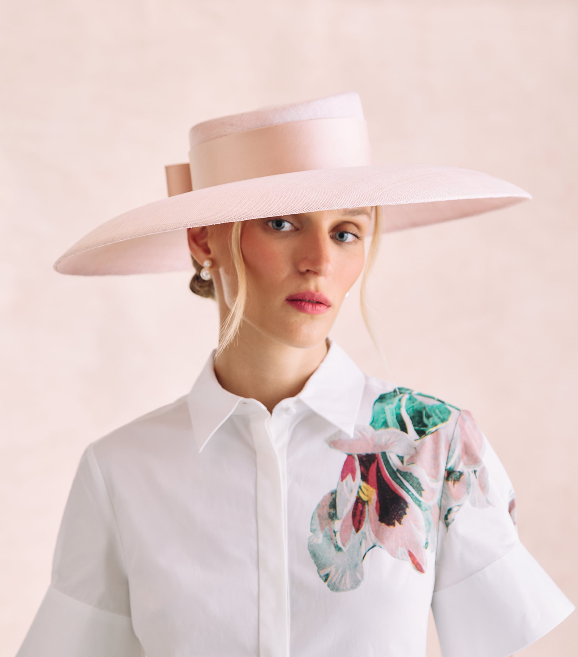 EMILY-LONDON Straw Donna Hat Light Pink Image 1