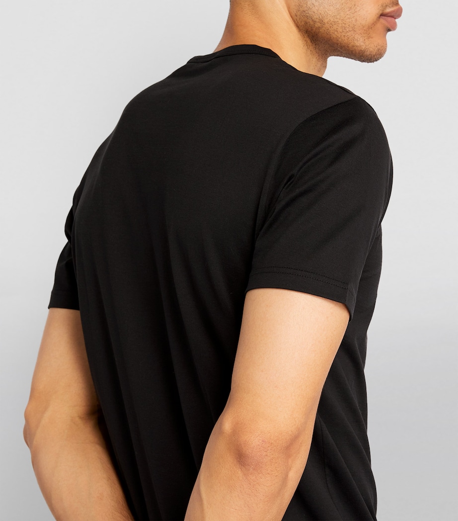Sunspel Mens Supima Cotton Classic T-Shirt Bkaa Black Image 6