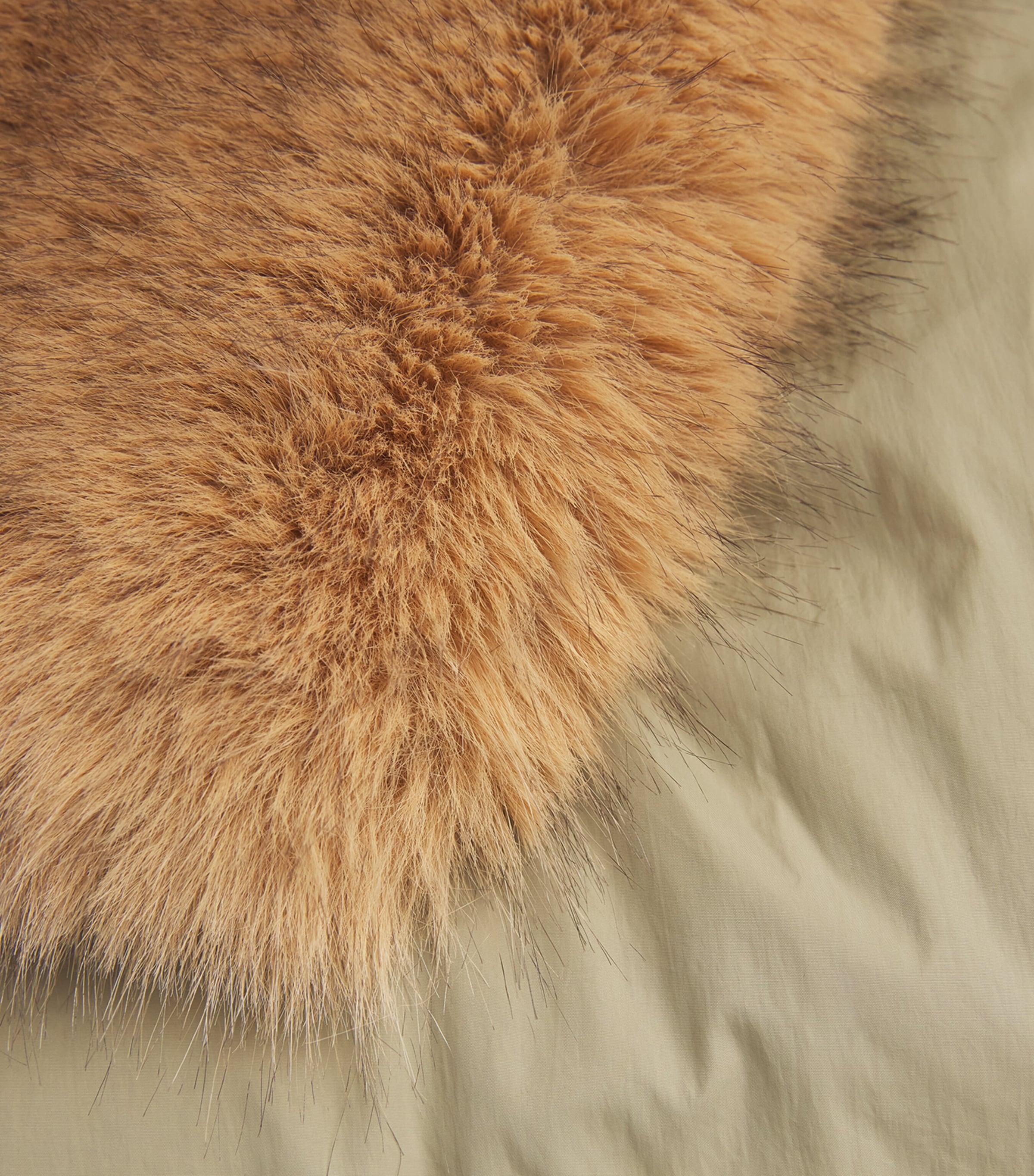 Source Unknown Womens Down Faux-Fur-Trim Egizio Puffer Jacket Khaki Image 6