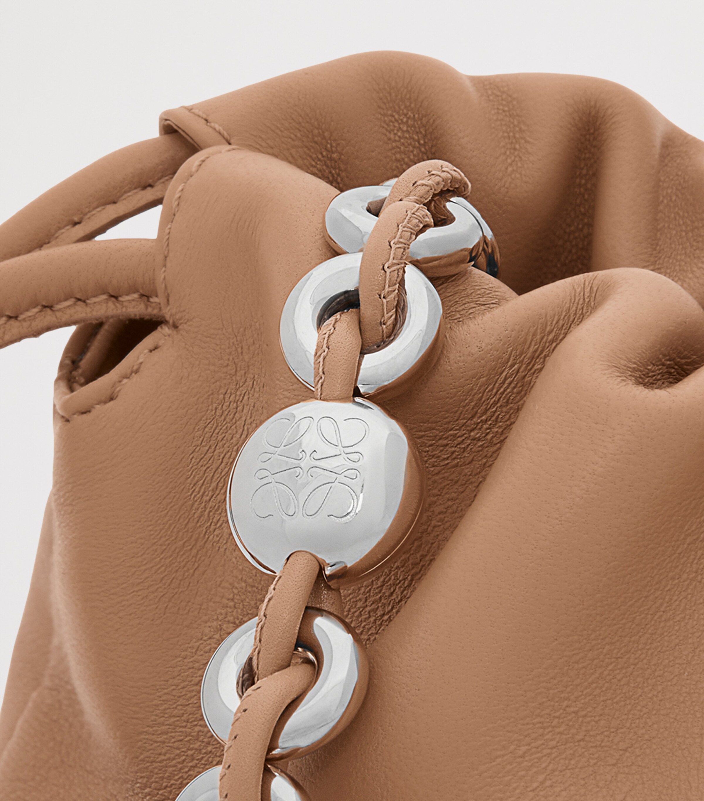 Medium Leather Flamenco Shoulder Bag MOCHA Image 9