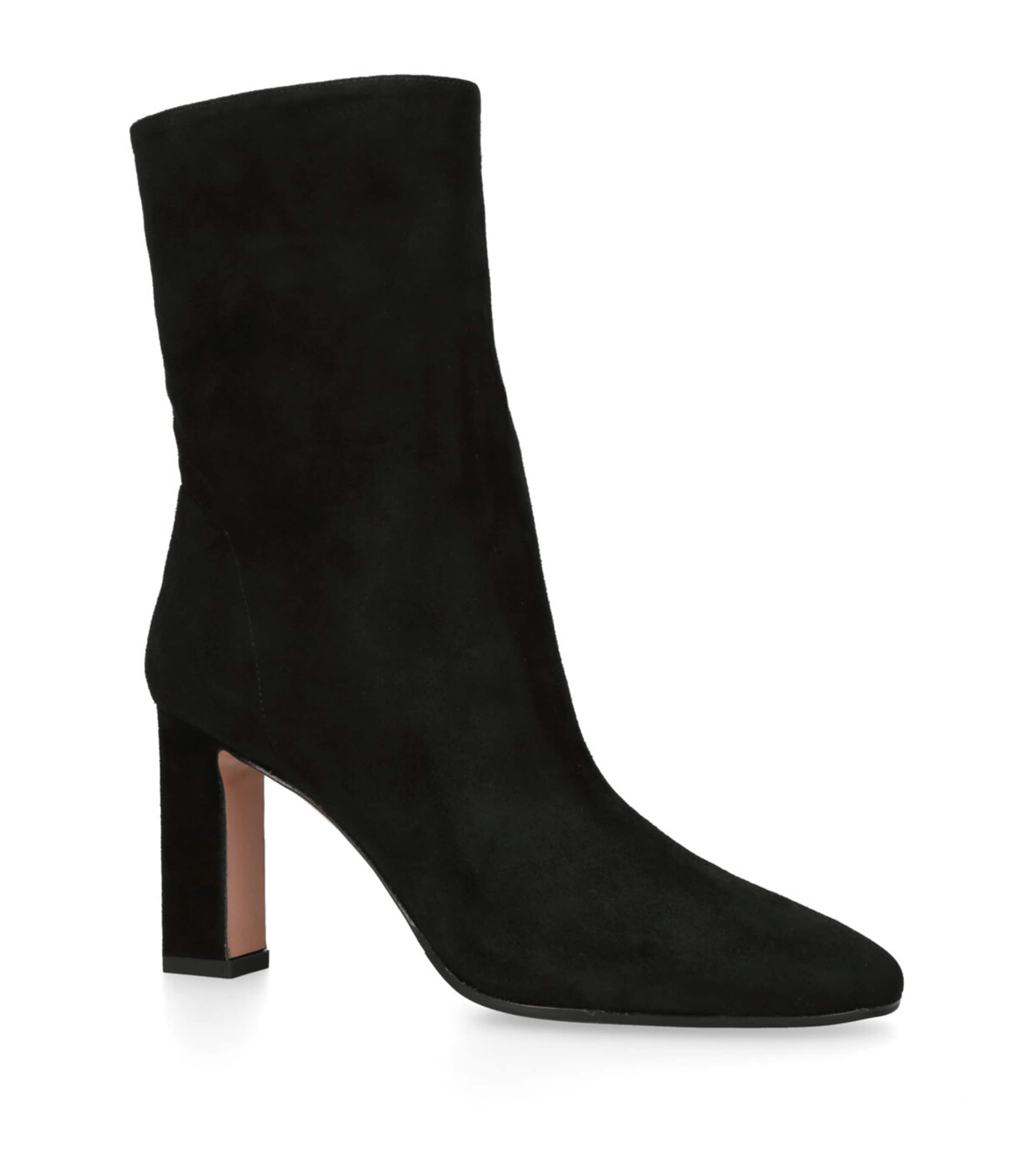 Aquazzura Suede Manzoni Boots 85 Black Image 3