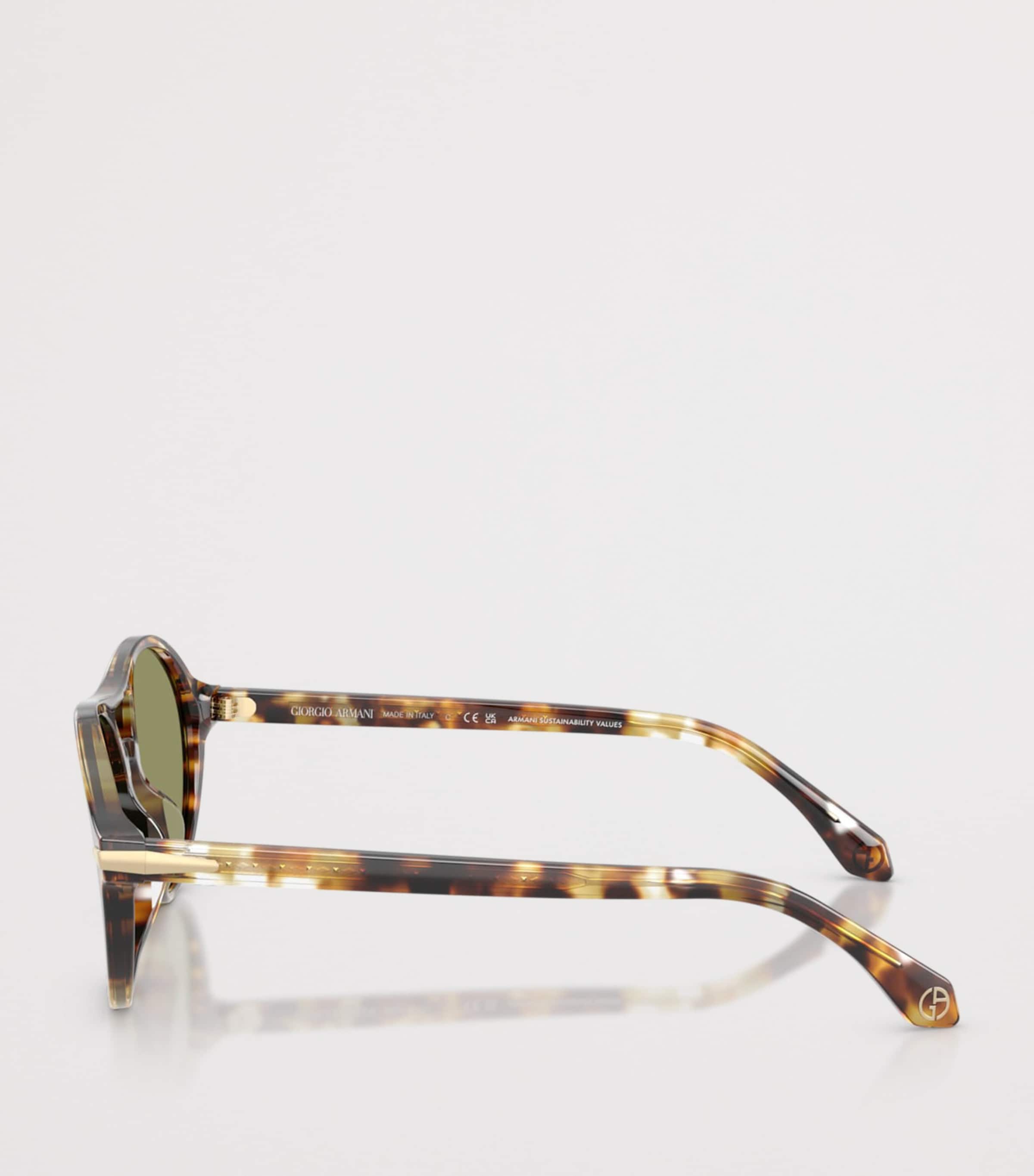 Giorgio Armani Tortoiseshell Round Sunglasses Image 3