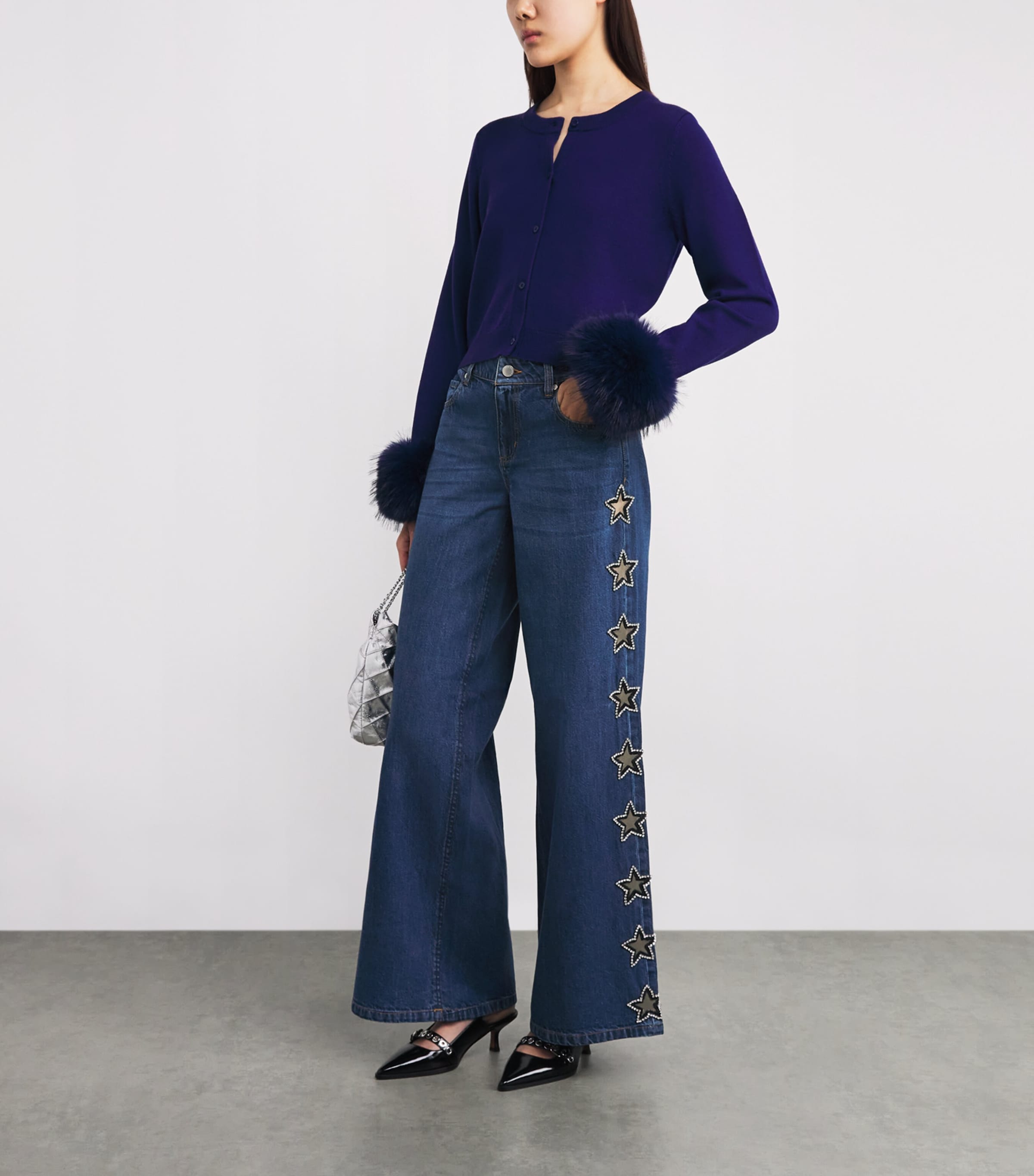 Amazing Embellished Wide-Leg Jeans H972 DARK RINSE Image 2