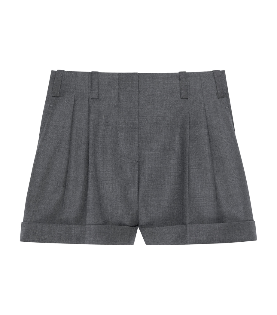Wool Pleated Shorts GREY MIX Image 1