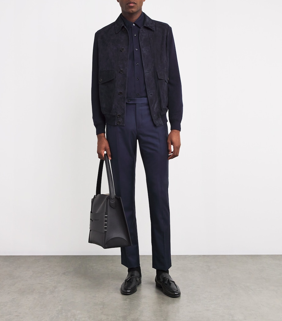 Leather Aston Tassel Loafers BLACK Image 5