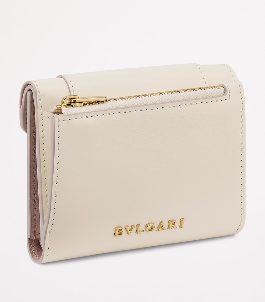 Bvlgari Leather Serpenti Forever Compact Wallet White Image 2
