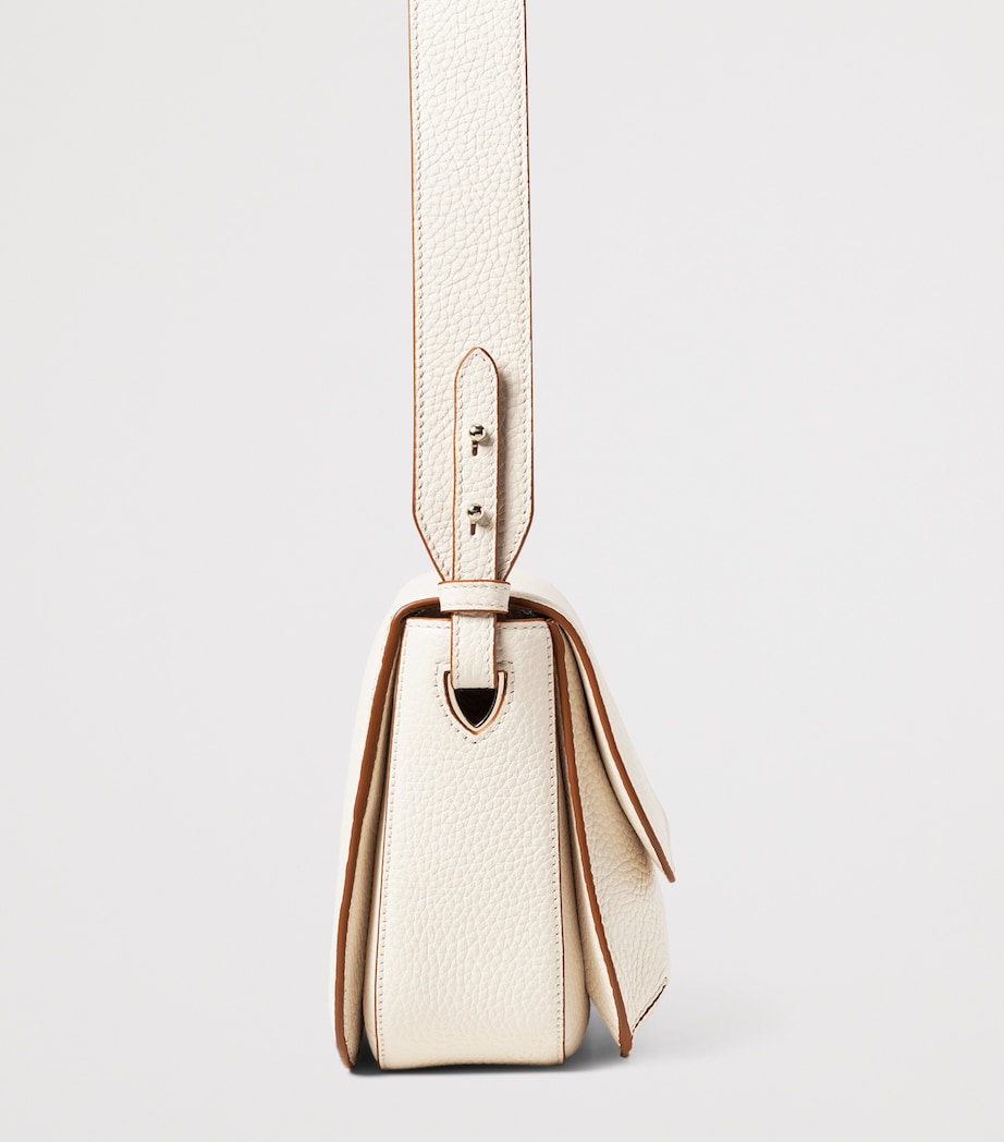 Leather Ella Grande Cross-Body Bag IVORY Image 4