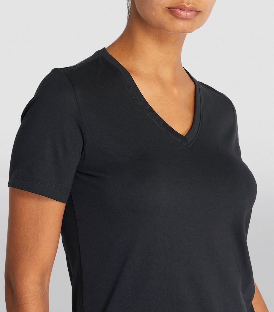 Falke Womens V-Neck T-Shirt Black Image 6