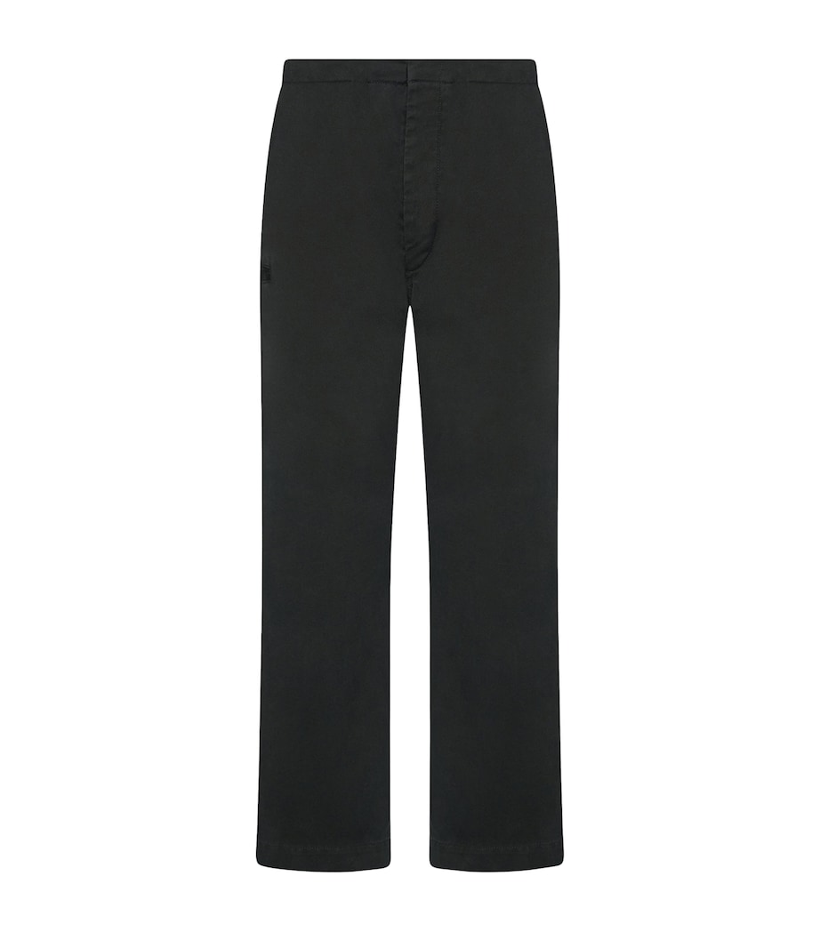 The Row Mens Time Cotton Trousers Black Image 1