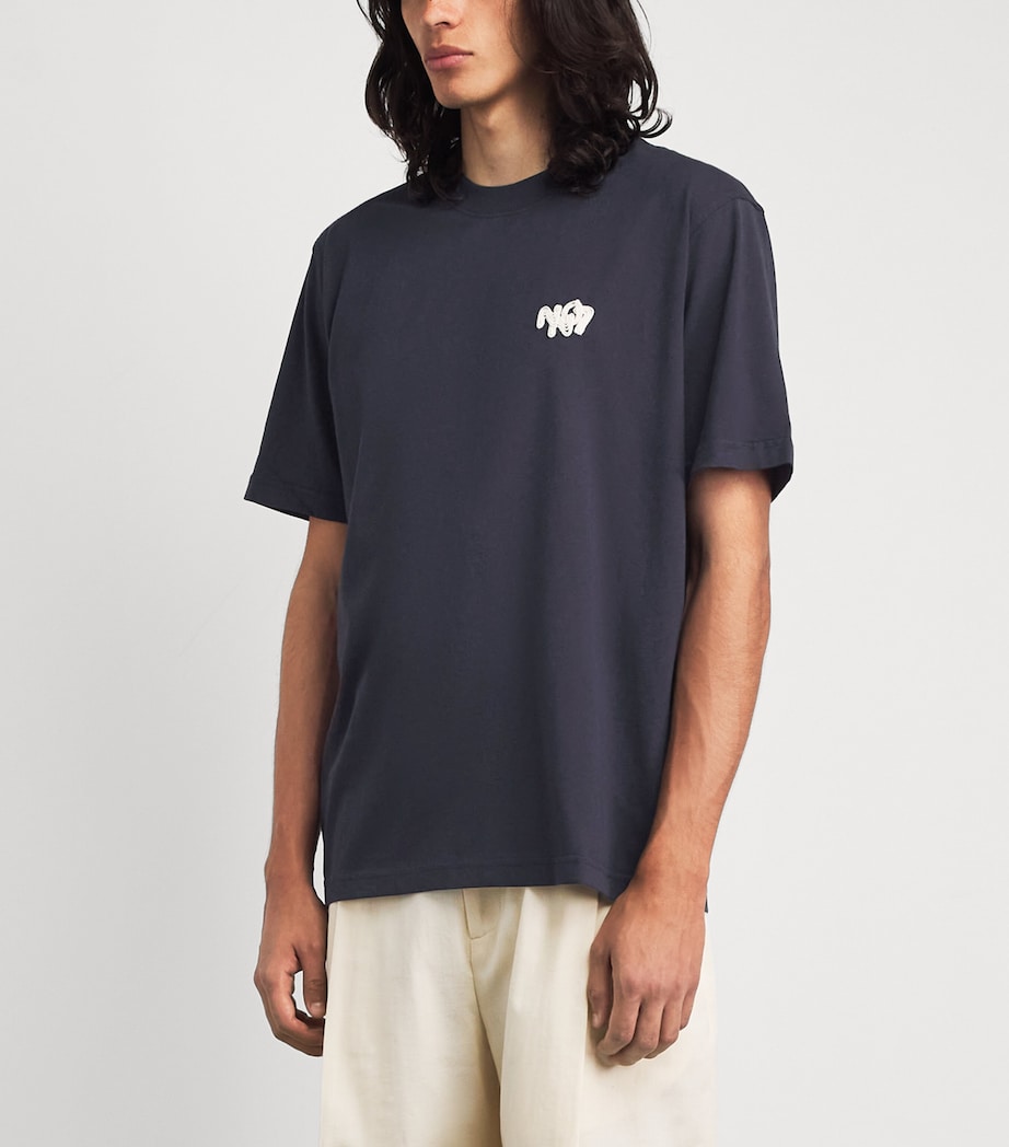 NN.07 Mens Pima Cotton Adam T-Shirt Deep Navy Image 4