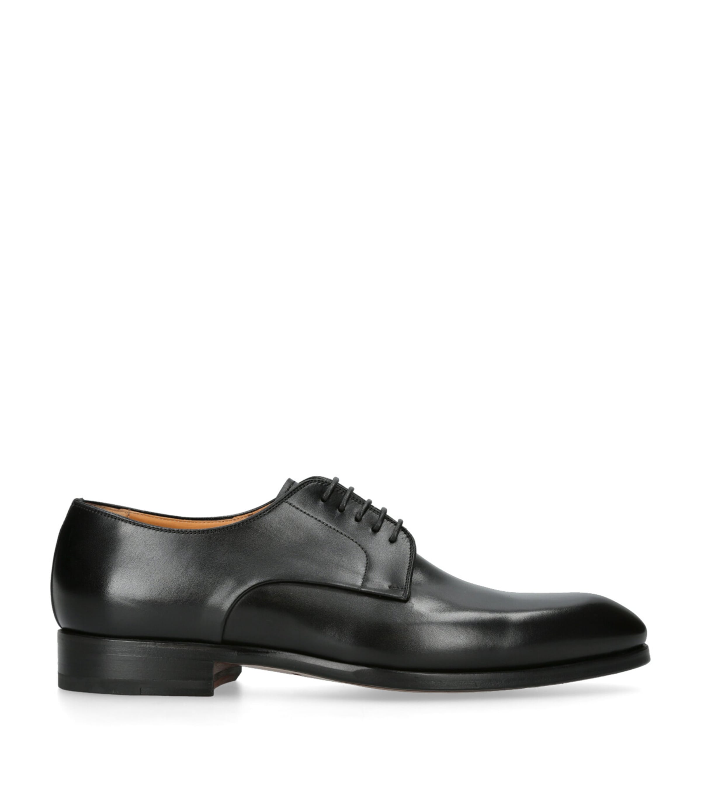 Shop Magnanni Leather Derby Shoes In Black